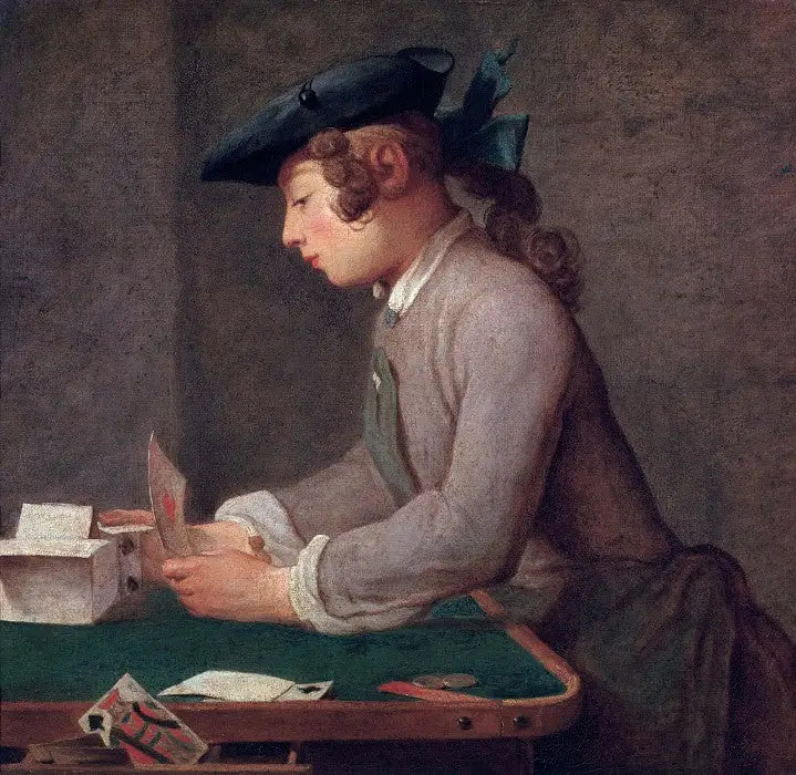 Le Château de cartes - Jean Siméon Chardin - Alpha Reproduction
