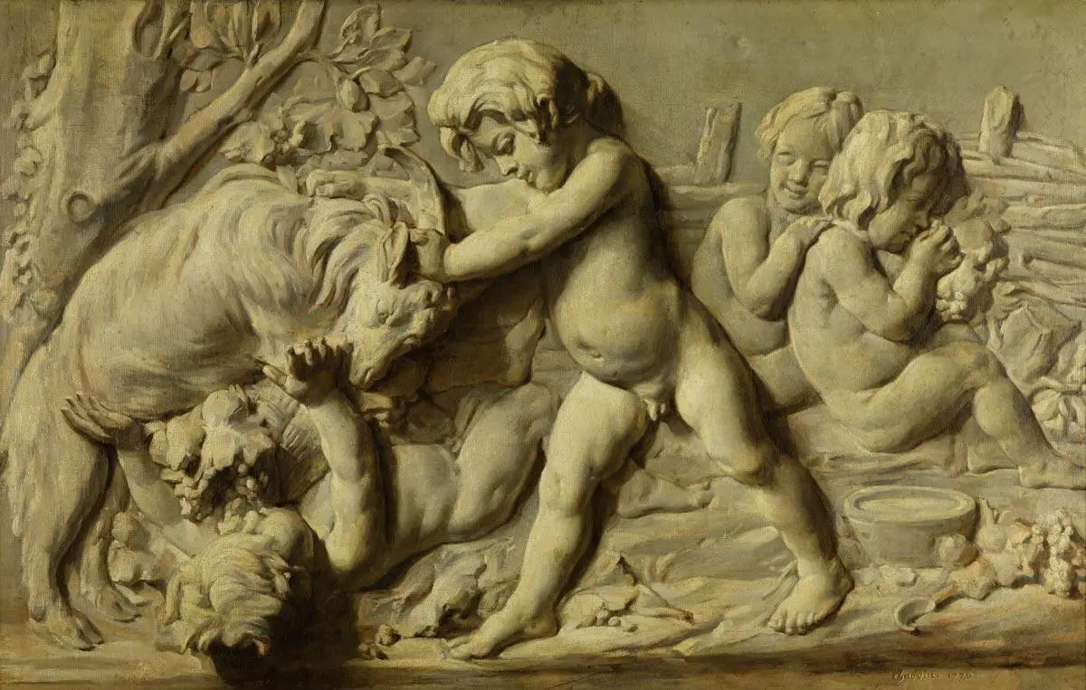 Nature morte représentant le bas-relief Automne de Bouchardon - Jean Siméon Chardin - Alpha Reproduction