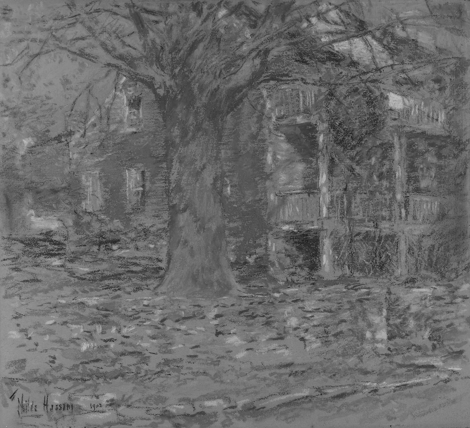 La vieille maison Holley - Childe Hassam