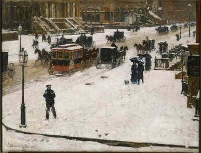La Cinquième Avenue en hiver - Childe Hassam - Alpha Reproduction