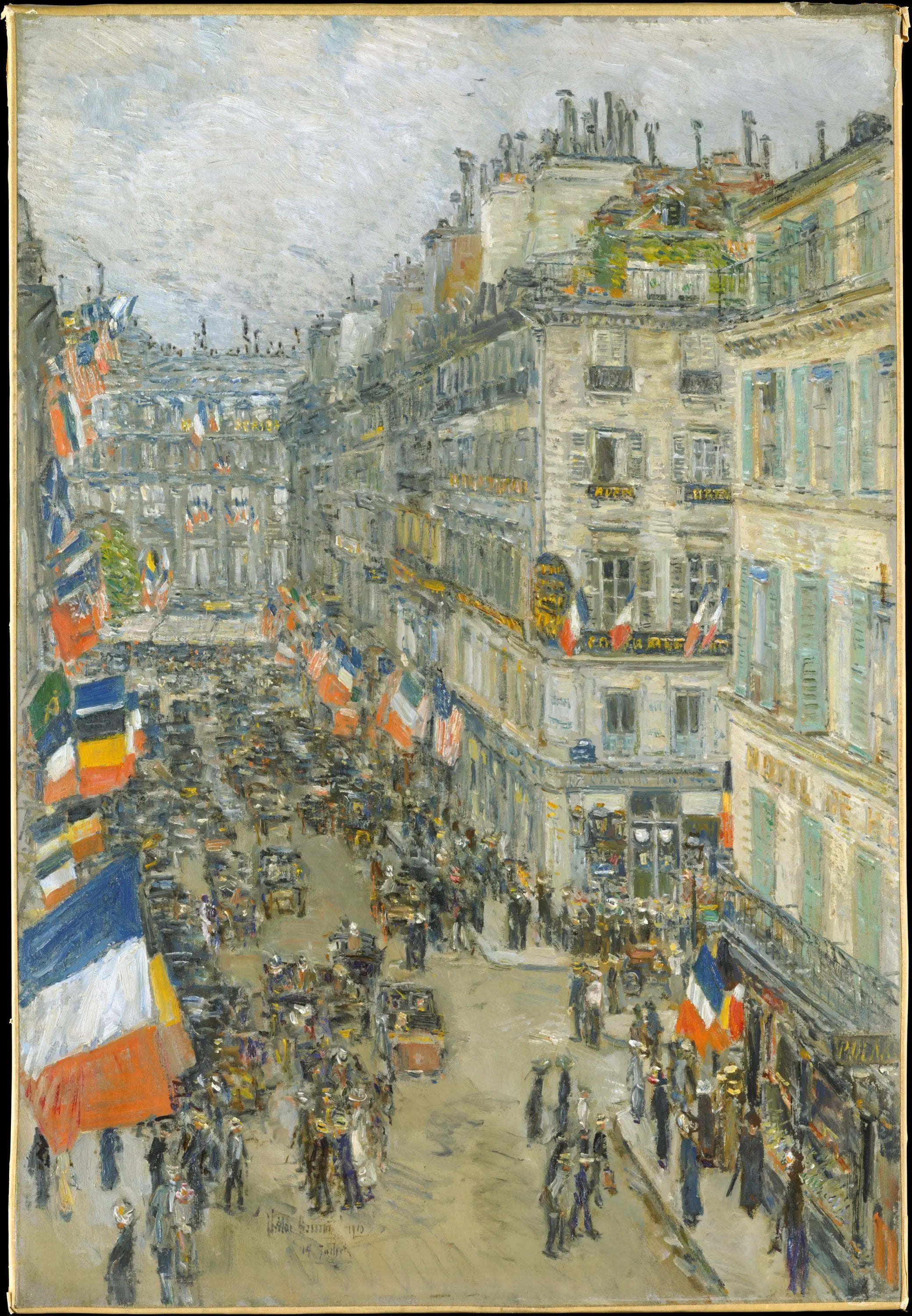 14 juillet rue Daunou 1910 - Childe Hassam - Alpha Reproduction