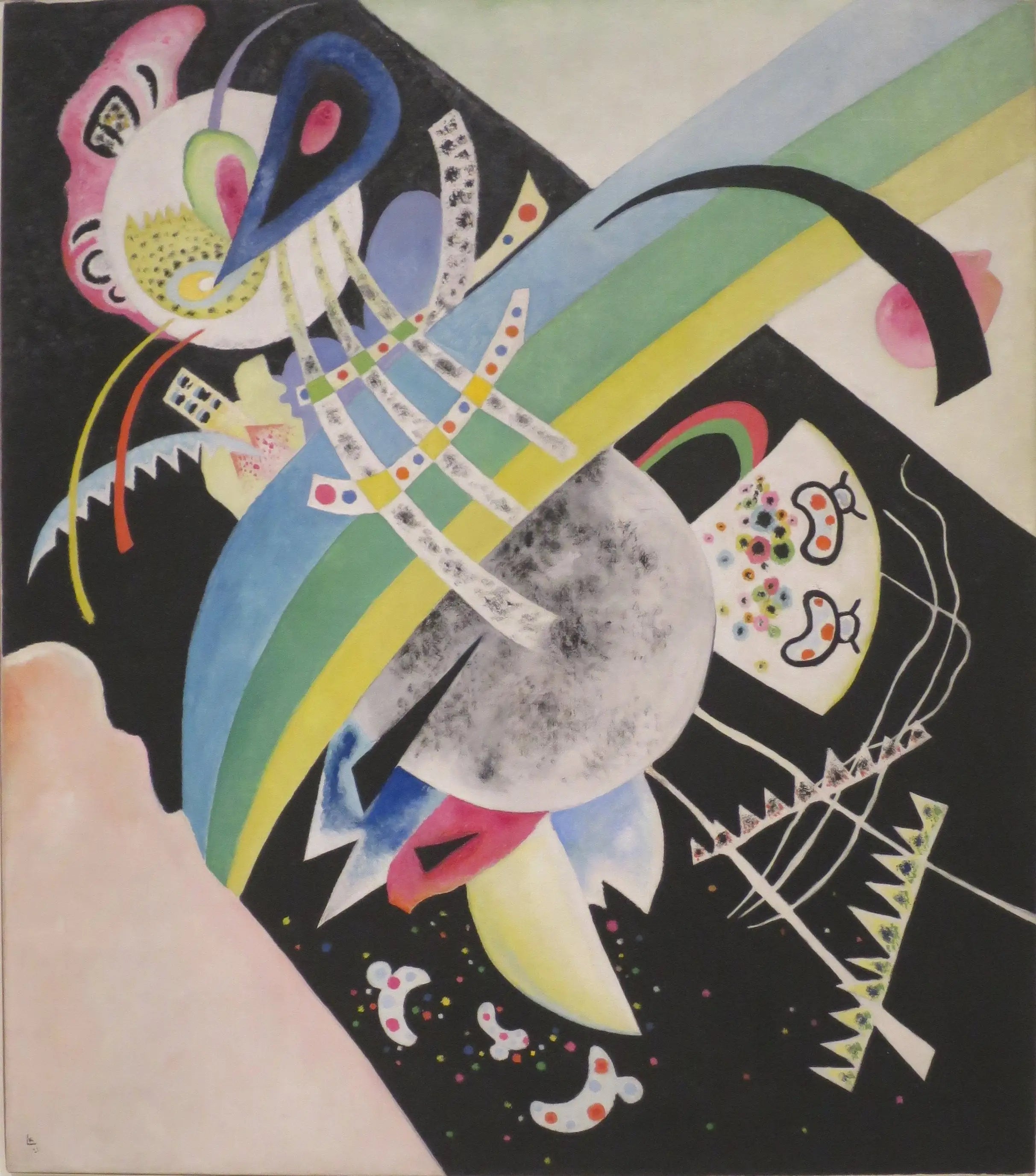 Reproduction du tableau « Cercles sur fond noir - Vassily Kandinsky » par Alpha Reproduction en peinture à l’huile