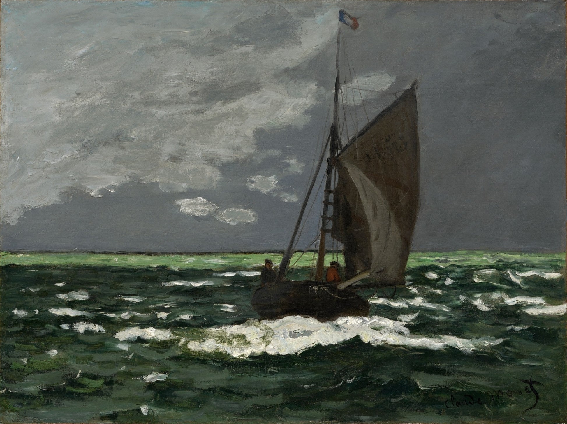 Reproduction du tableau « Marines, orage - Claude Monet » par Alpha Reproduction en peinture à l’huile