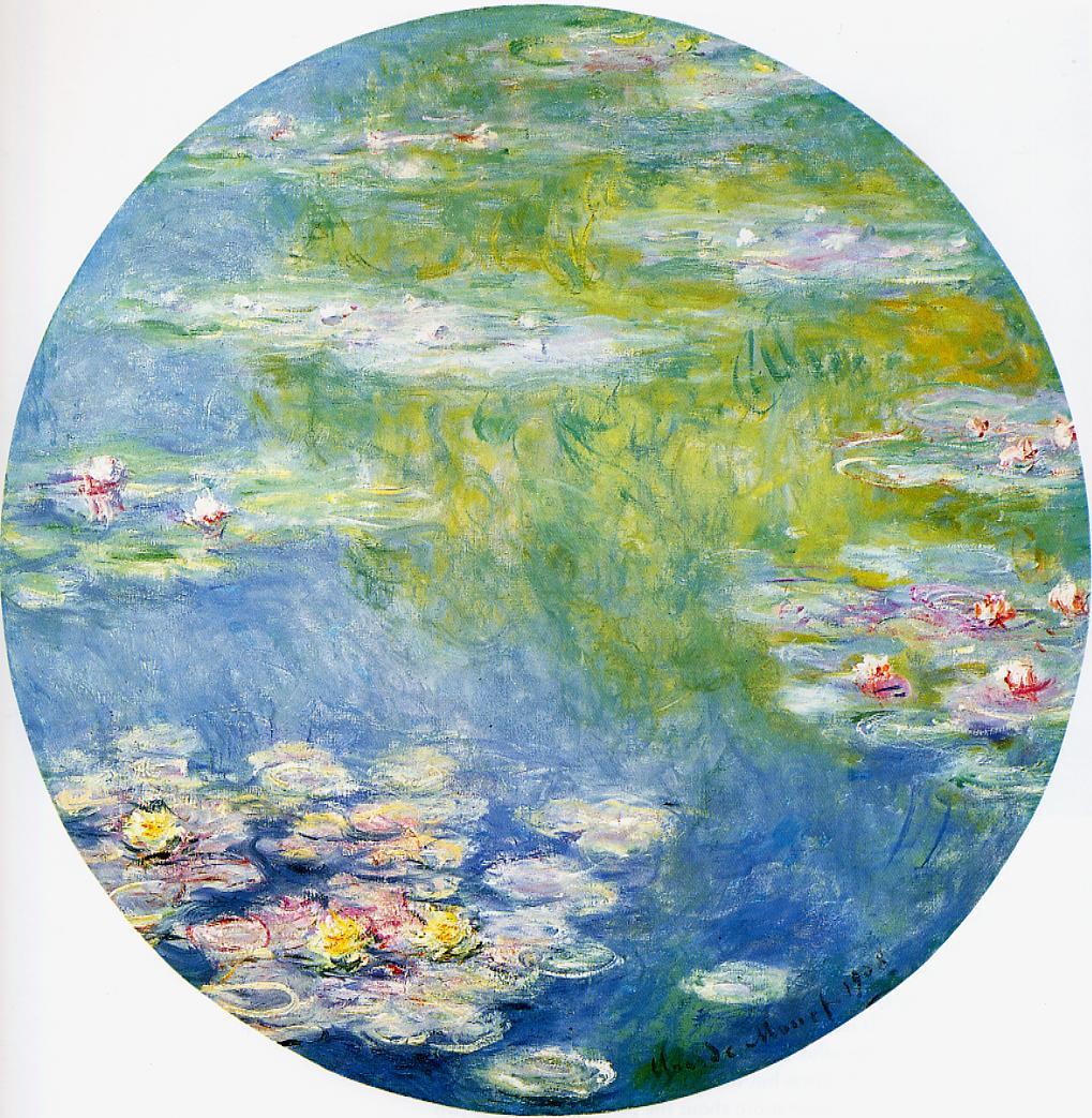 🎨 زنابق الماء، 1908 – كلود مونيه (النسخة الدائرية)