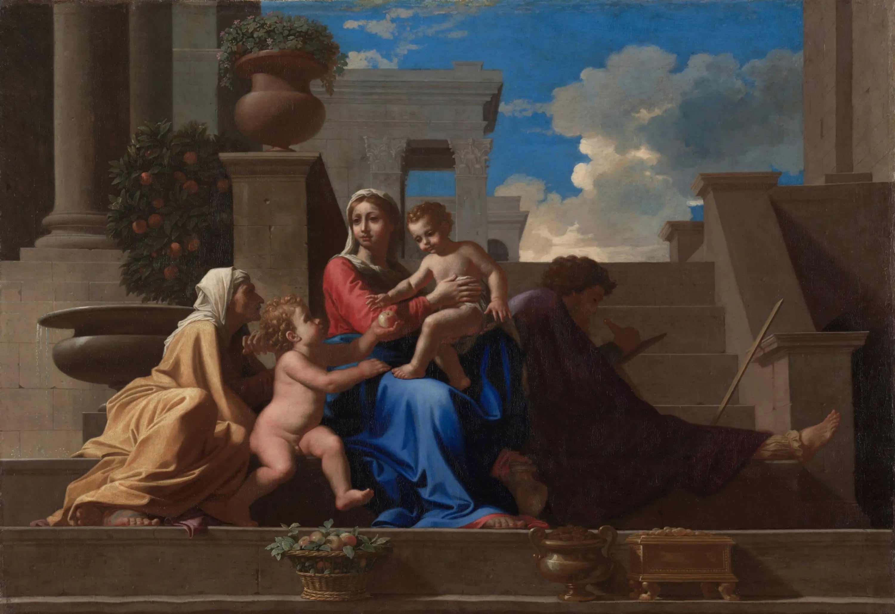La Sainte Famille à l’escalier - Nicolas Poussin - Alpha Reproduction