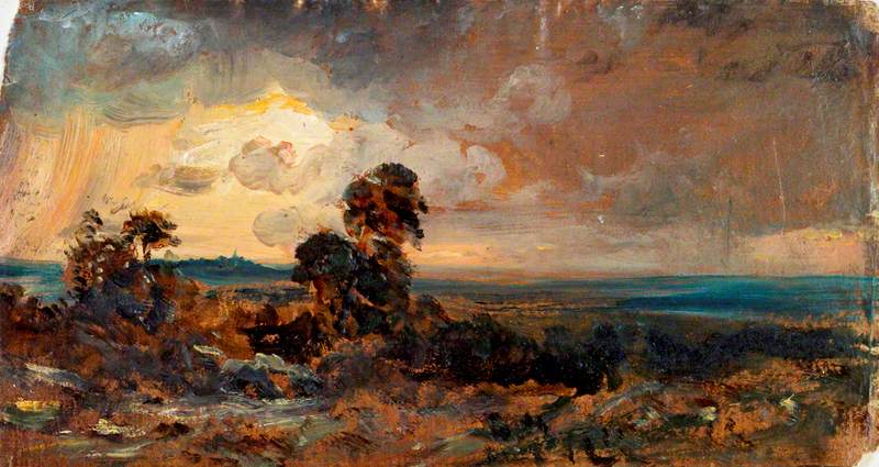 Hampstead : Coucher de soleil orageux - John Constable