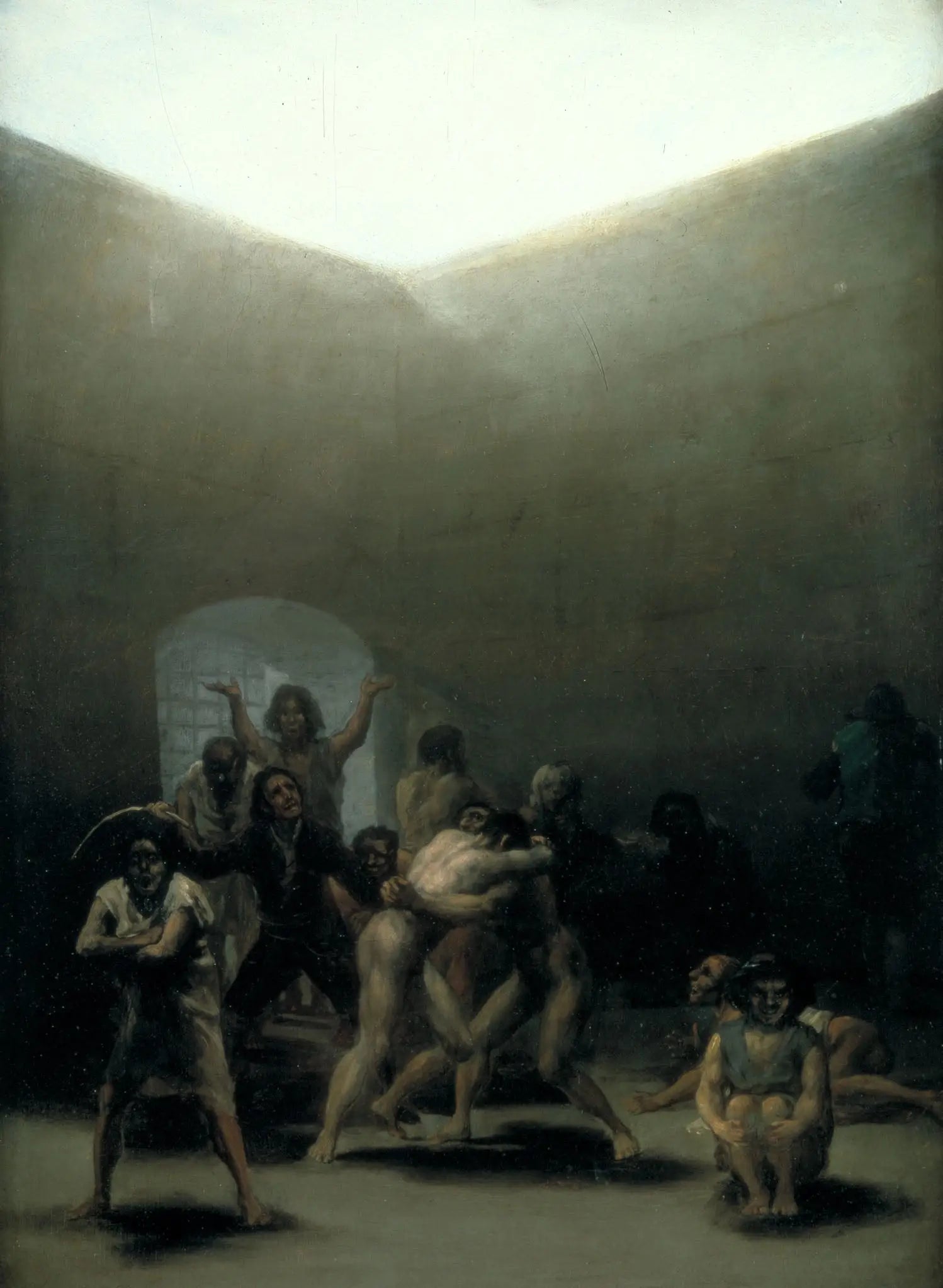 Reproduction du tableau « L'Enclos des fous - Francisco de Goya » par Alpha Reproduction en peinture à l’huile