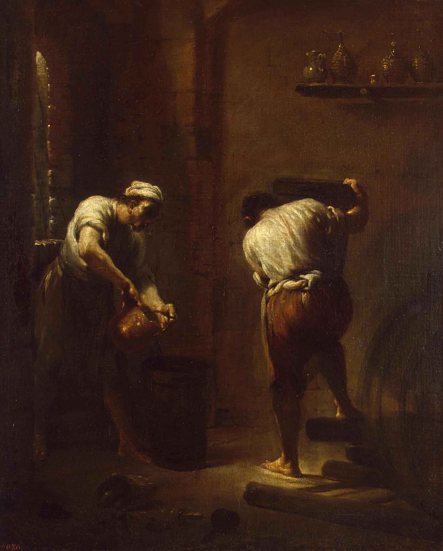 Scène dans la cave - Giuseppe Maria Crespi