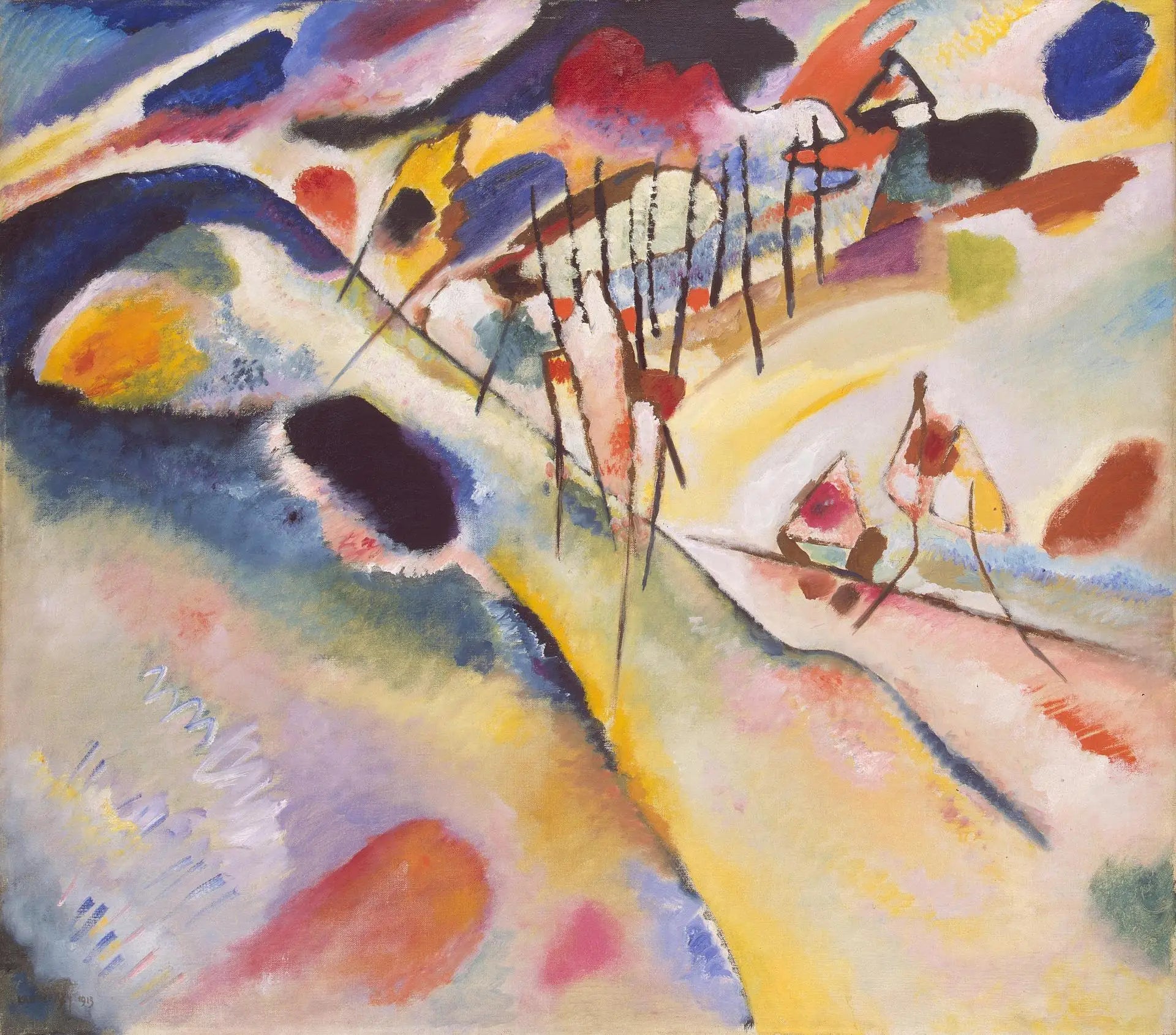 Reproduction du tableau « Paysage - Vassily Kandinsky » par Alpha Reproduction en peinture à l’huile