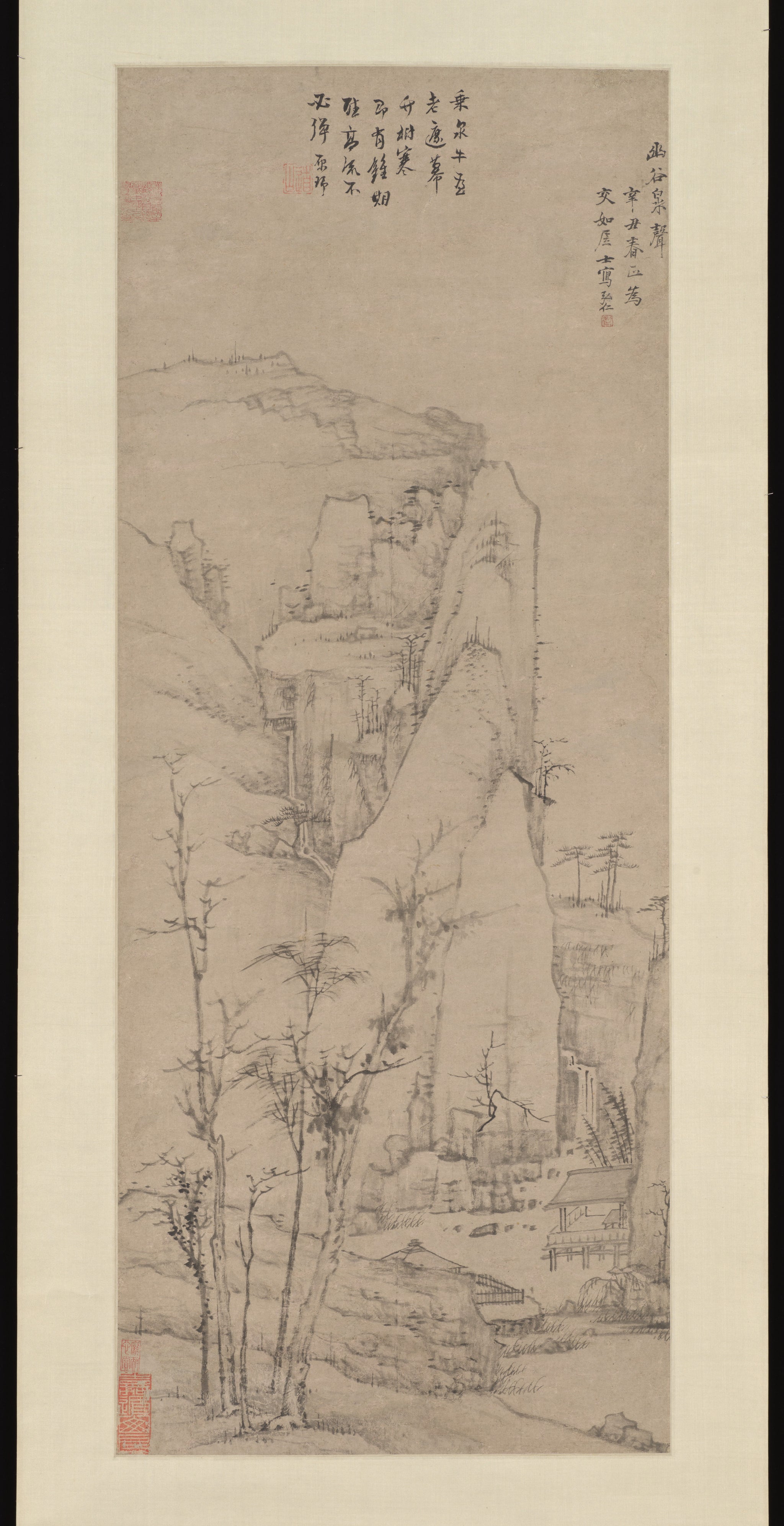 The Sound of Spring in a Lonely Valley, Hongren, 1661 — peinture chinoise