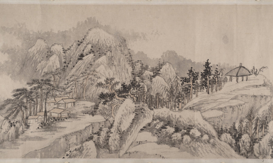 Remote Valleys, Sounds of Waterfalls, Deep Forests, Liu Yu, dated 1678 — peinture chinoise