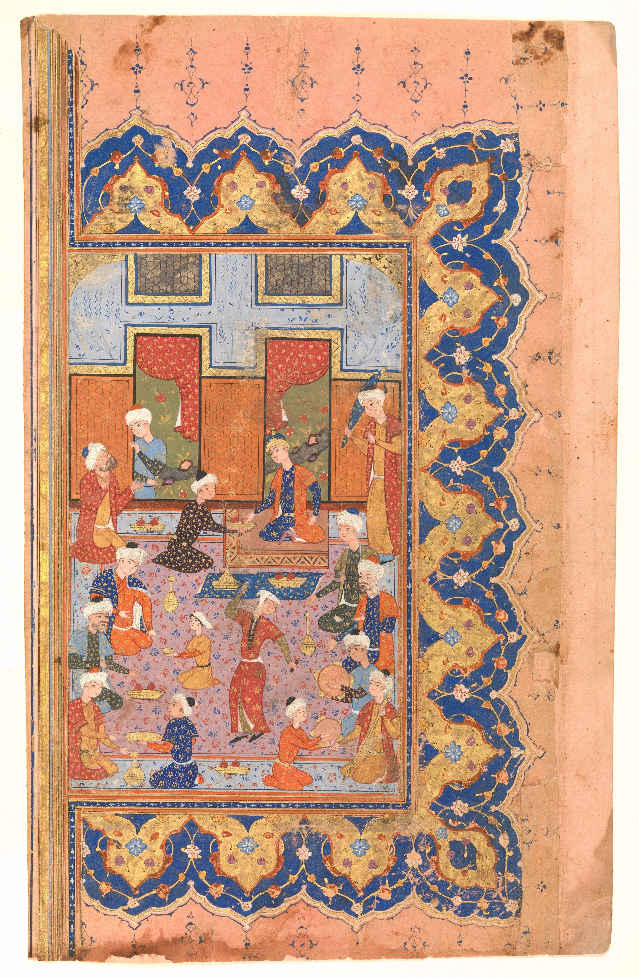 Fête à la cour, Atelier persan anonyme, 1580