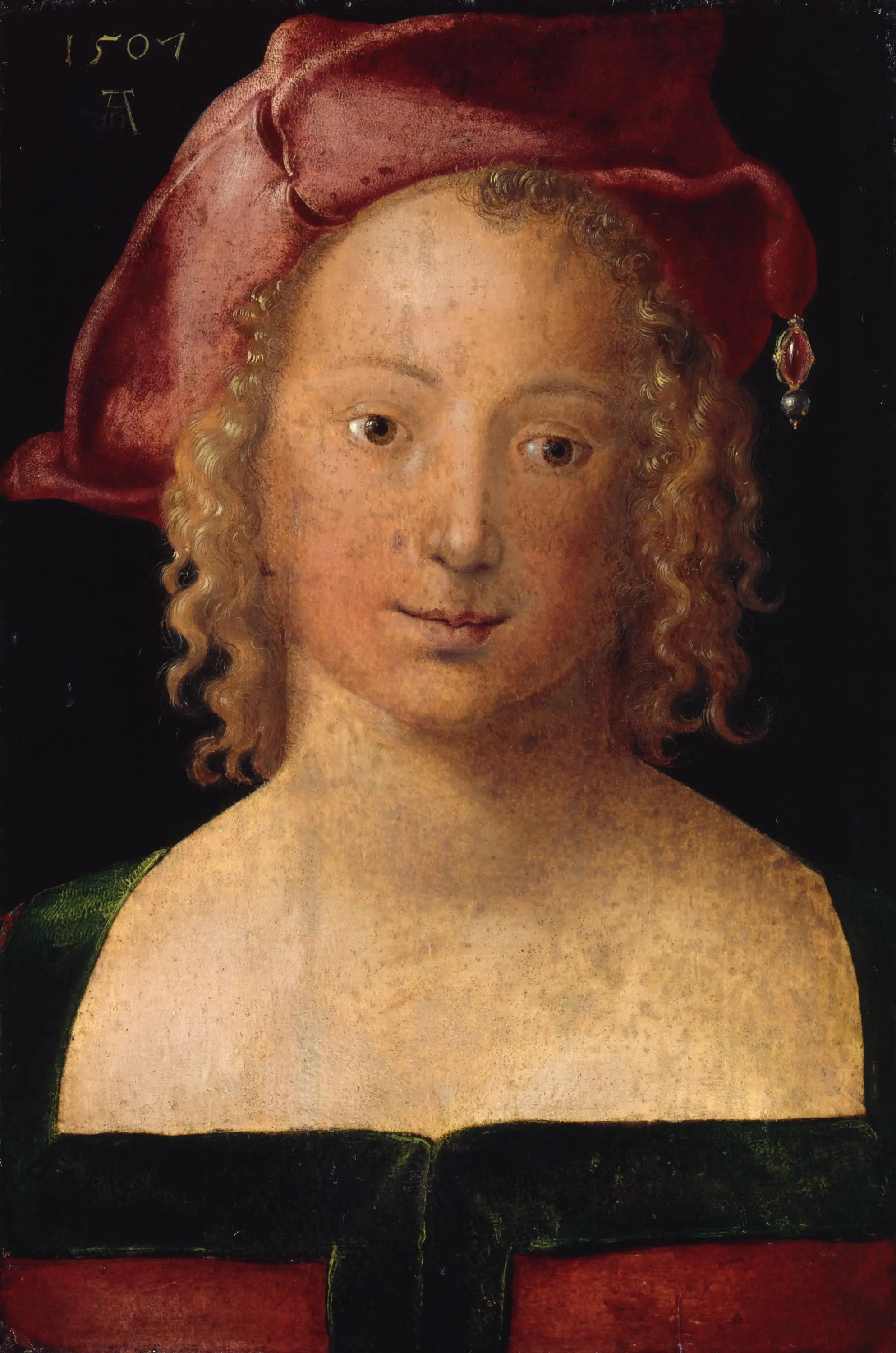 Jeune femme au béret rouge - Albrecht Dürer - Alpha Reproduction