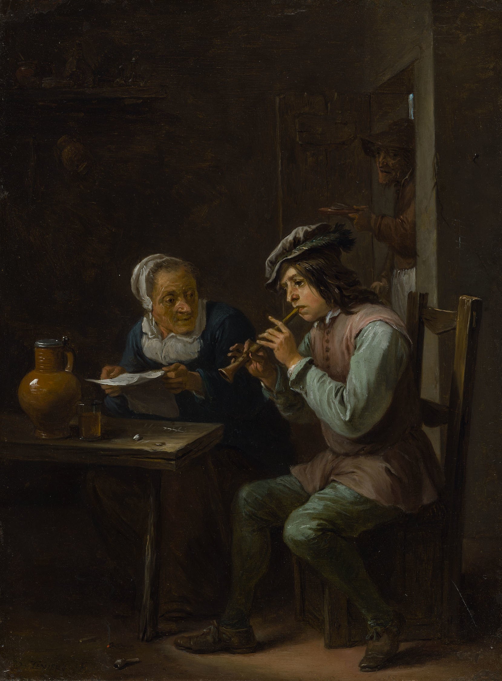 Le joueur de flageolet - David Teniers le Jeune