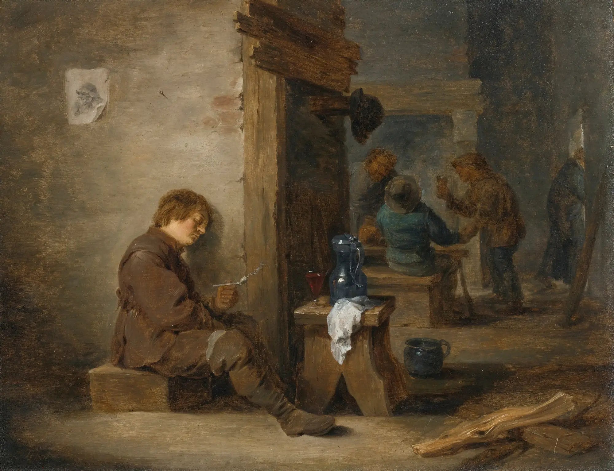 Paysans fumant et buvant - David Teniers le Jeune - Alpha Reproduction