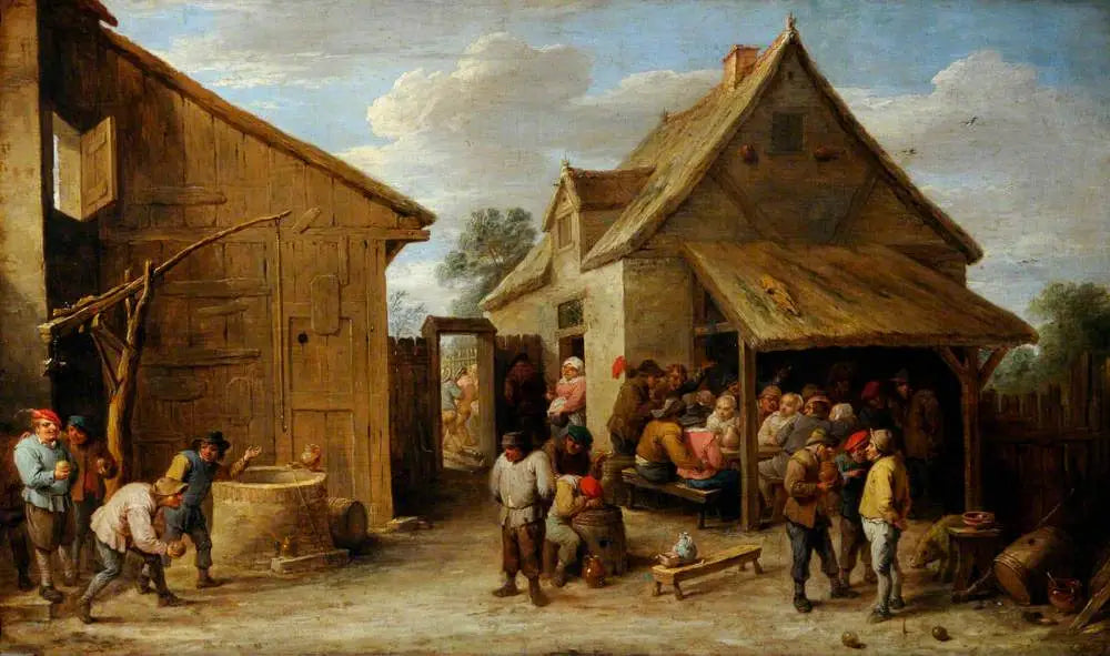 La cour d’une auberge - David Teniers le Jeune - Alpha Reproduction