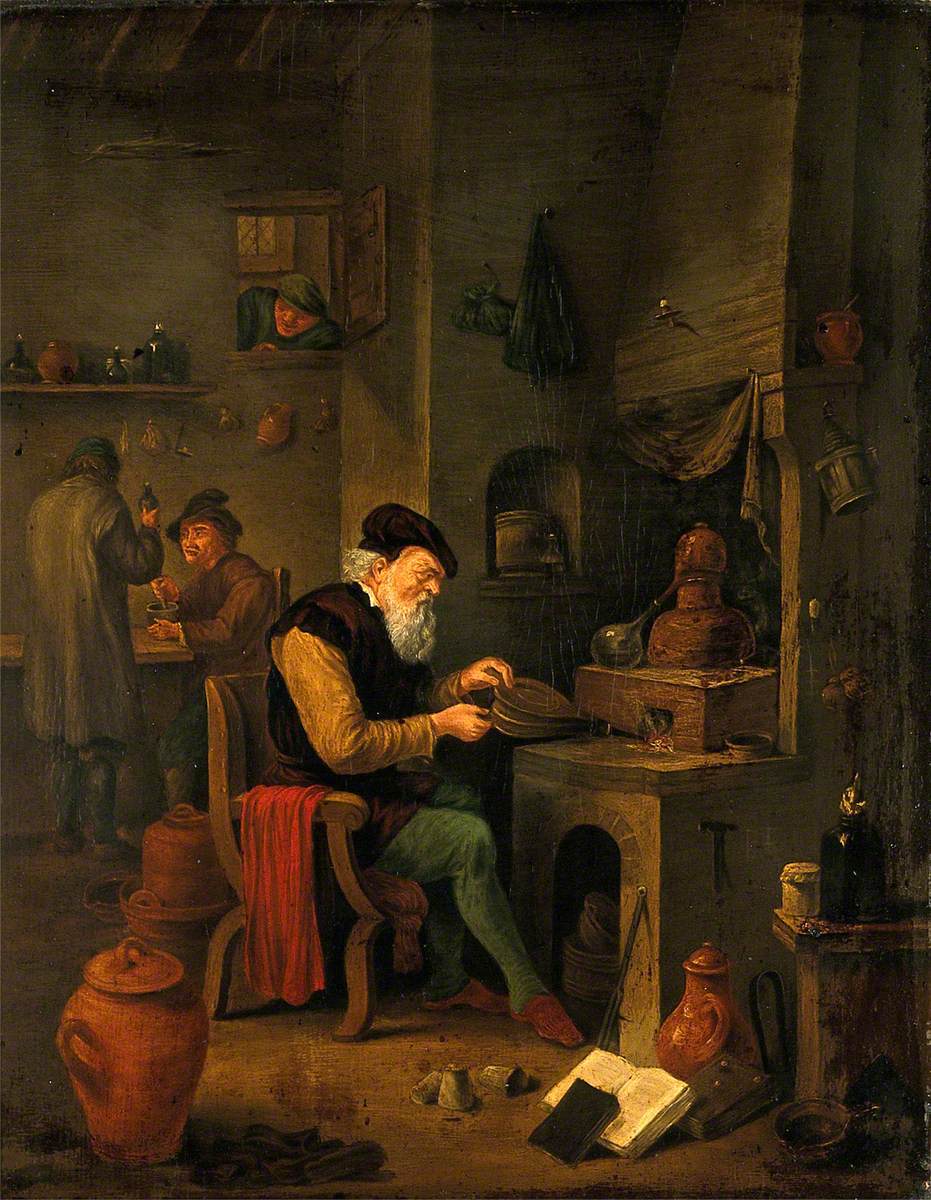 Un alchimiste dans son laboratoire - David Teniers le Jeune
