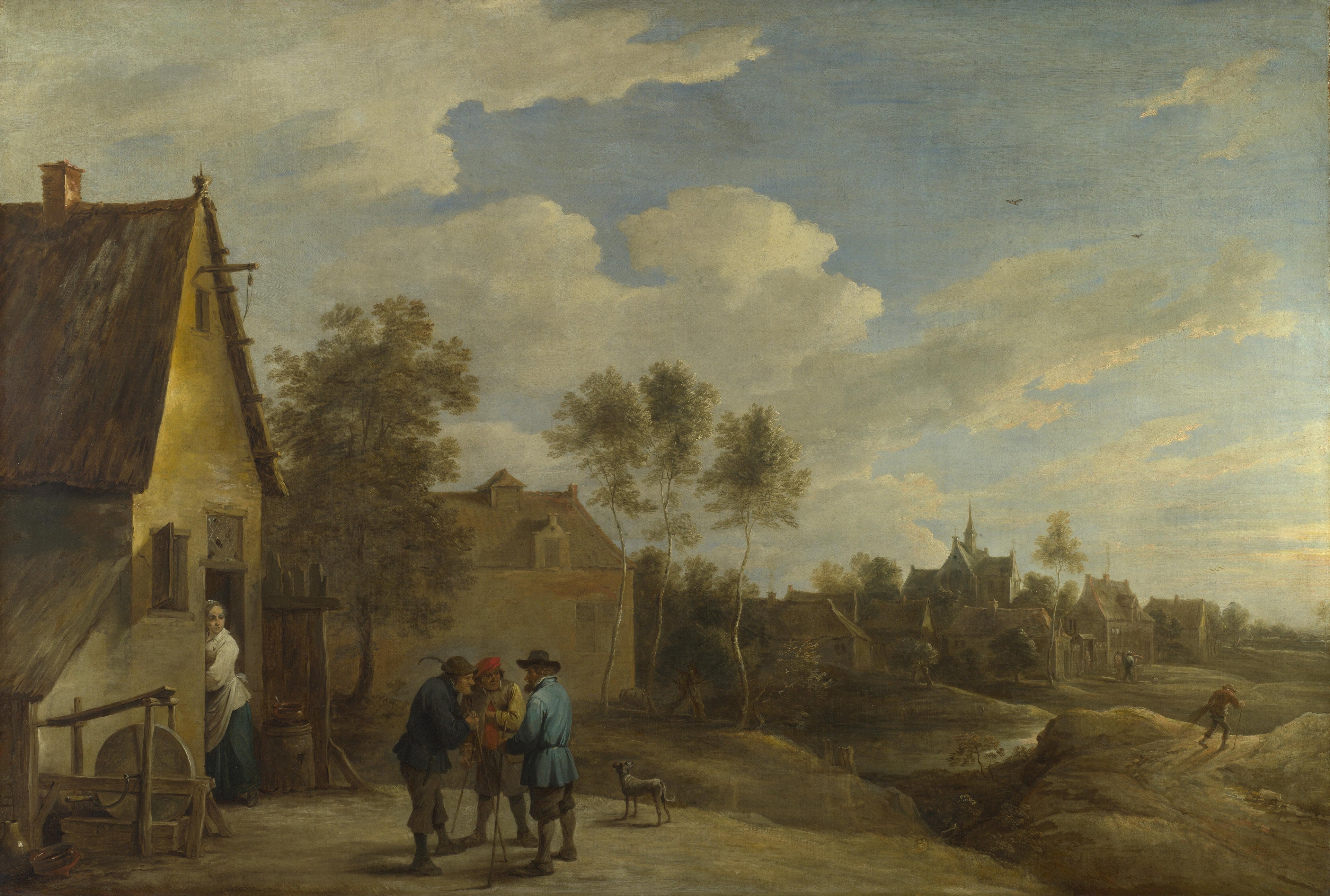 Une vue d'un village - David Teniers le Jeune