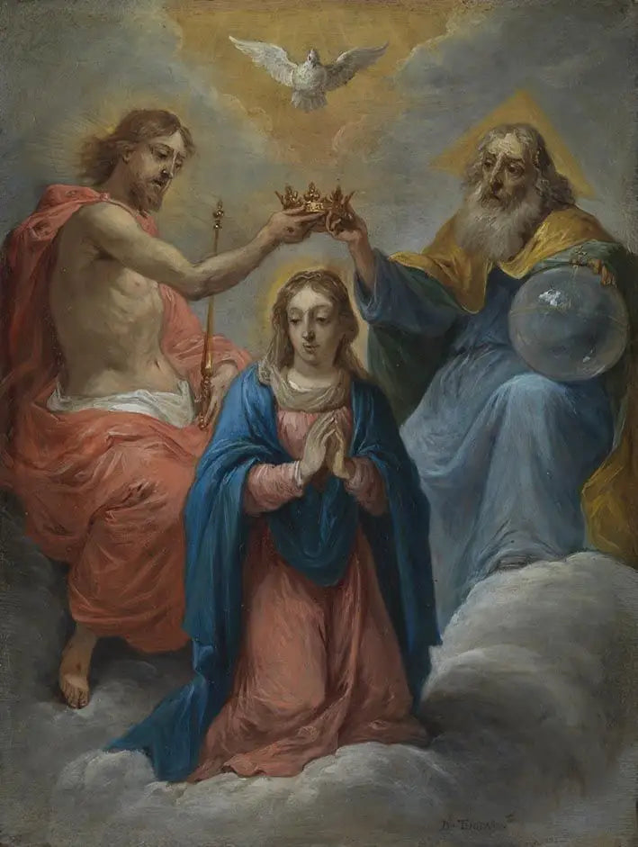 Les quinze secrets du rosaire: le couronnement de la Vierge Marie comme Reine du Ciel - David Teniers le Jeune - Alpha