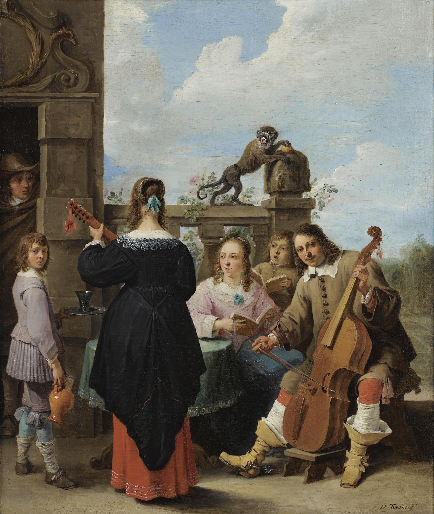 Un concert familial sur une terrasse - David Teniers le Jeune