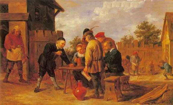 Joueurs de dés et de quilles dans une auberge - David Teniers le Jeune