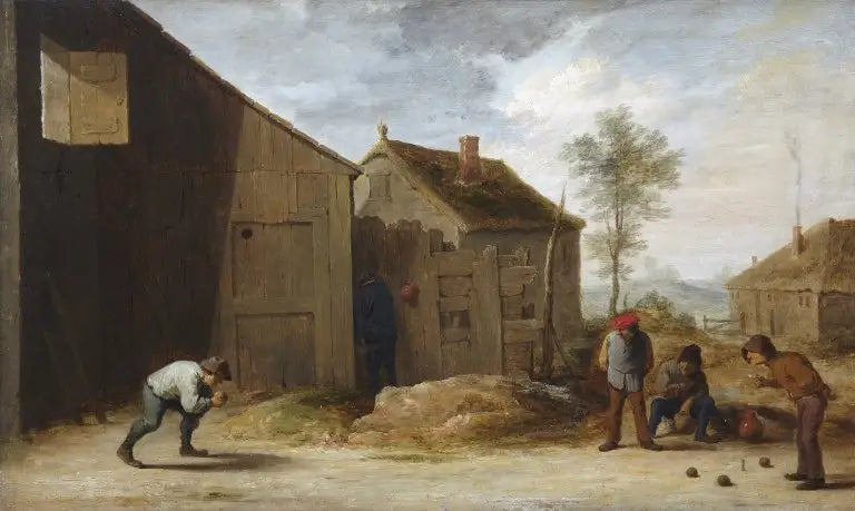 Paysans jouant aux boules - David Teniers le Jeune - Alpha Reproduction
