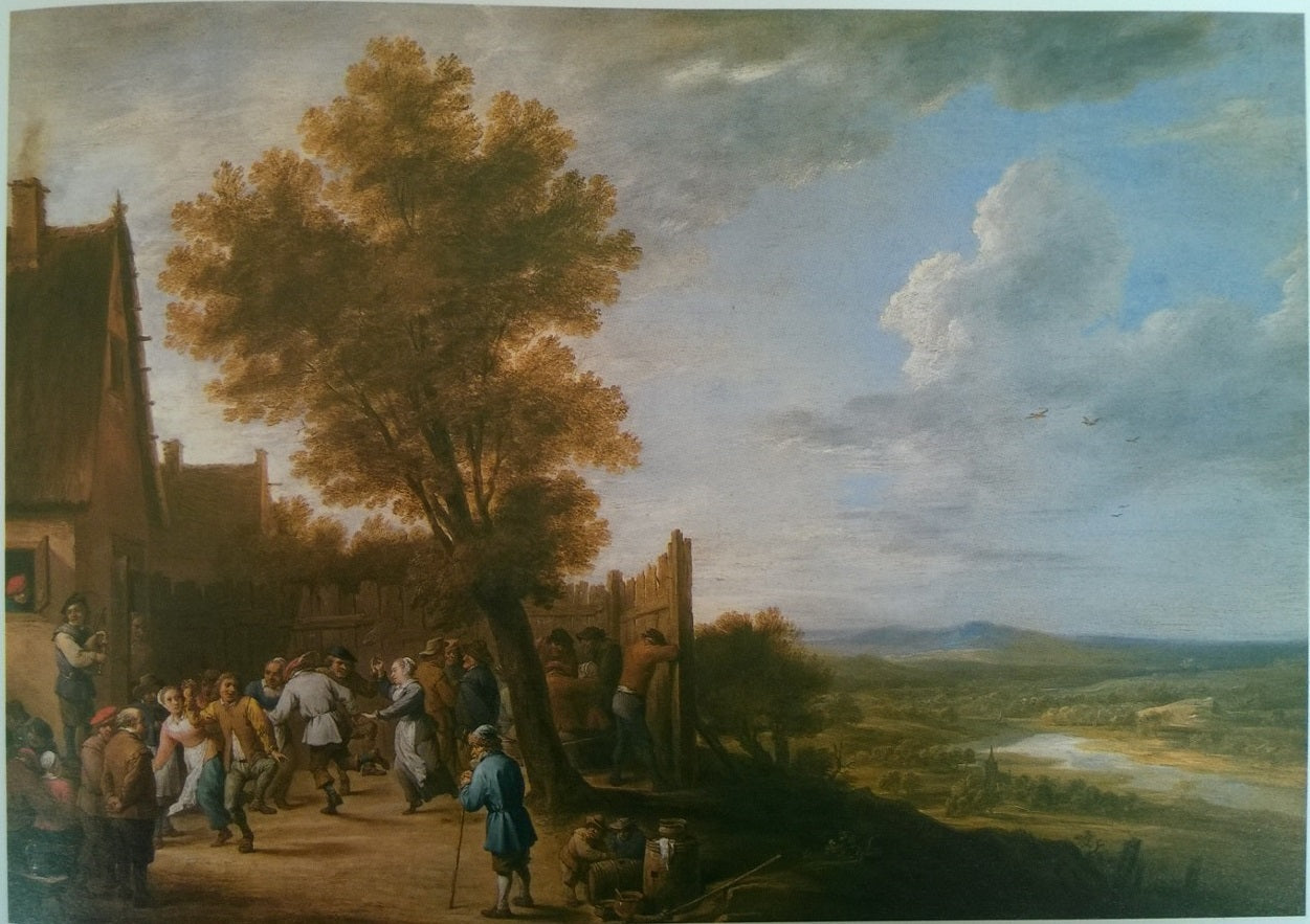 Danse du village avec vue sur une rivière - David Teniers le Jeune