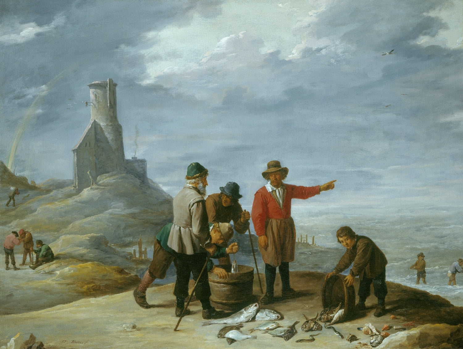 Pêcheurs au bord de la mer - David Teniers le Jeune