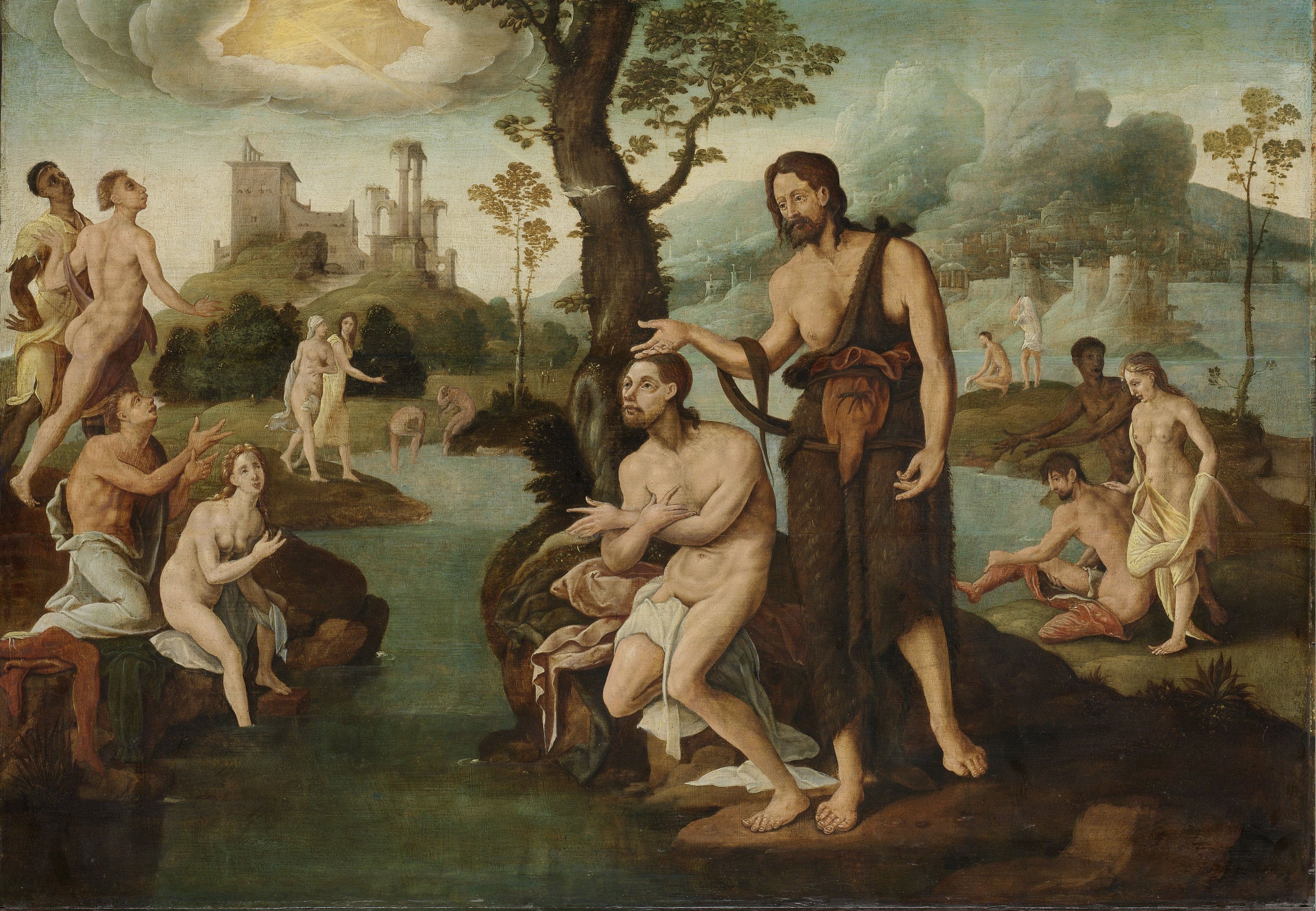 Le baptême du Christ - Maarten van Heemskerck