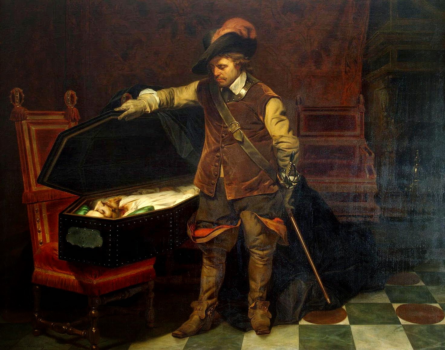 Cromwell devant le cercueil de Charles Ier - Paul Delaroche