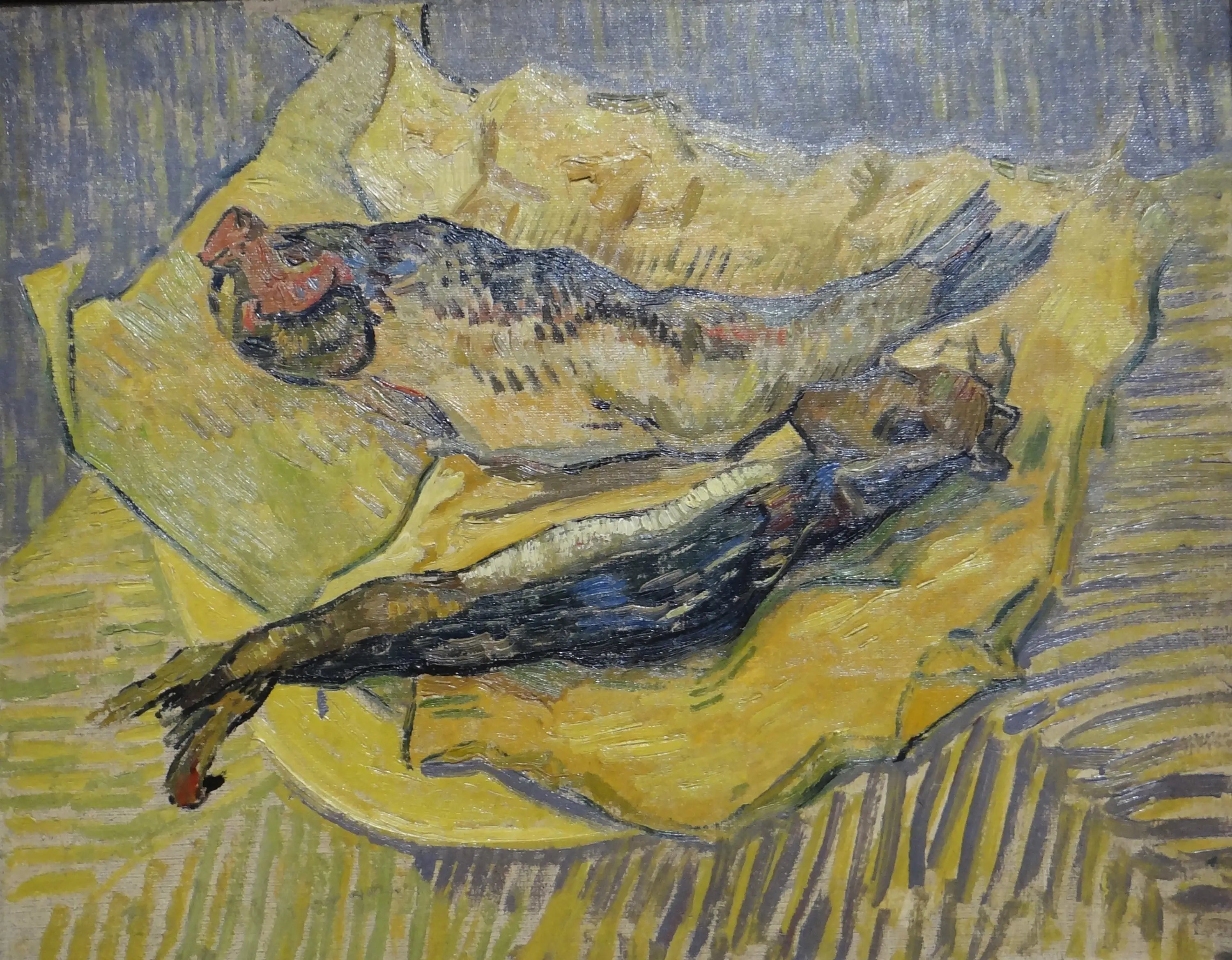 Reproduction du tableau « deux harengs - Vincent van Gogh » par Alpha Reproduction en peinture à l’huile
