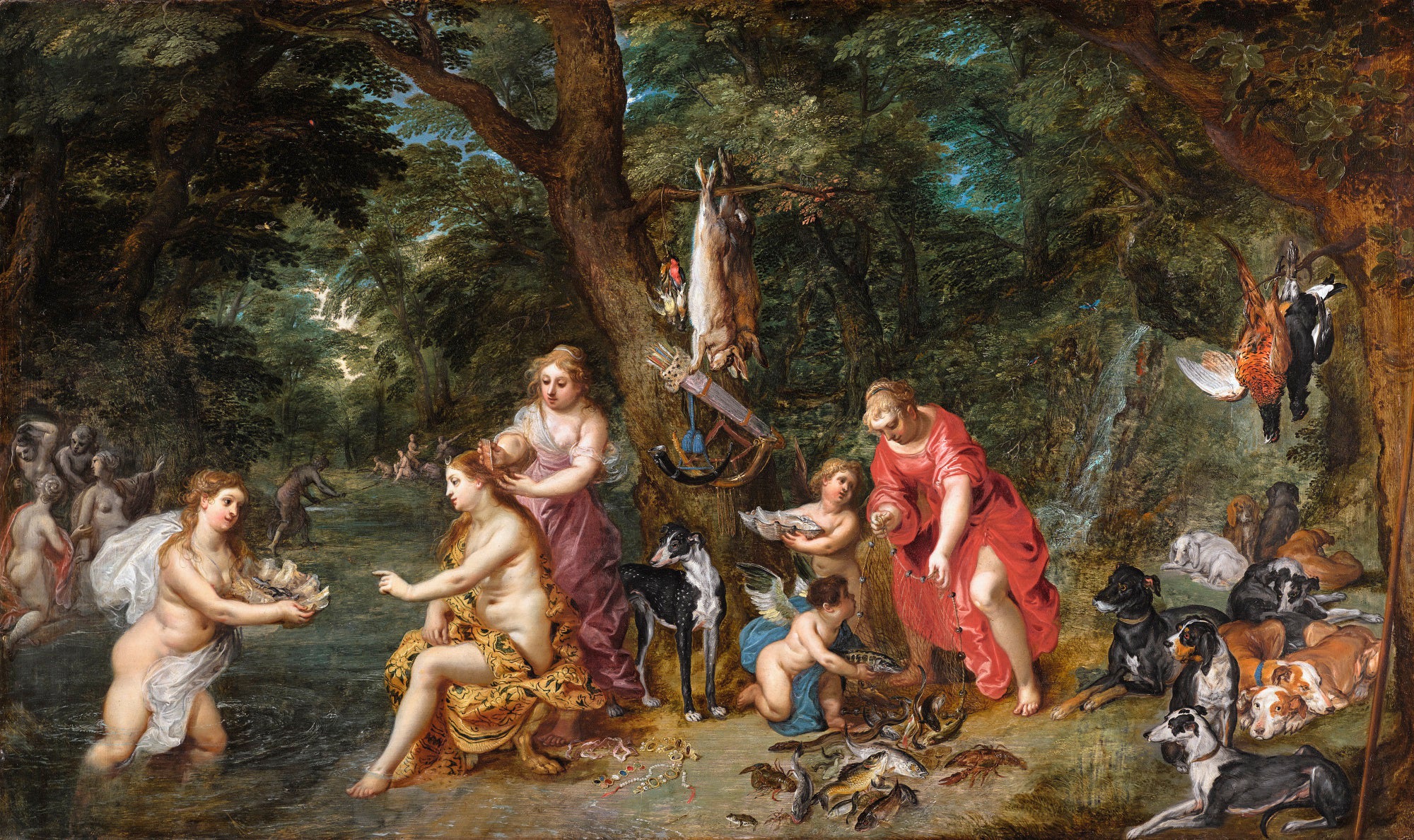 Diane et ses nymphes - Jan Brueghel l'Ancien
