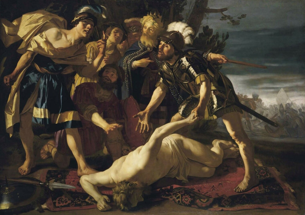 Achille se prépare à venger la mort de Patrocle - Dirck van Baburen image 1 reproduction artisanale de tableau