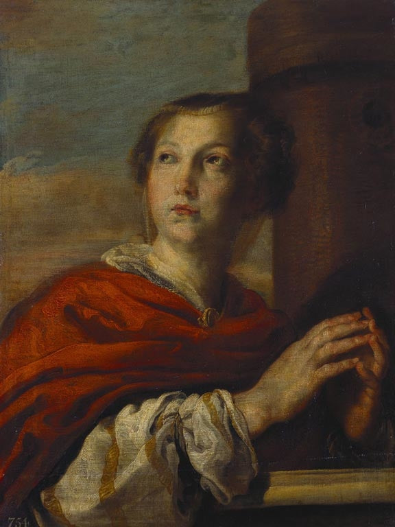 Sainte Barbe - Domenico Fetti image 1 reproduction d’œuvre d’art à l’huile
