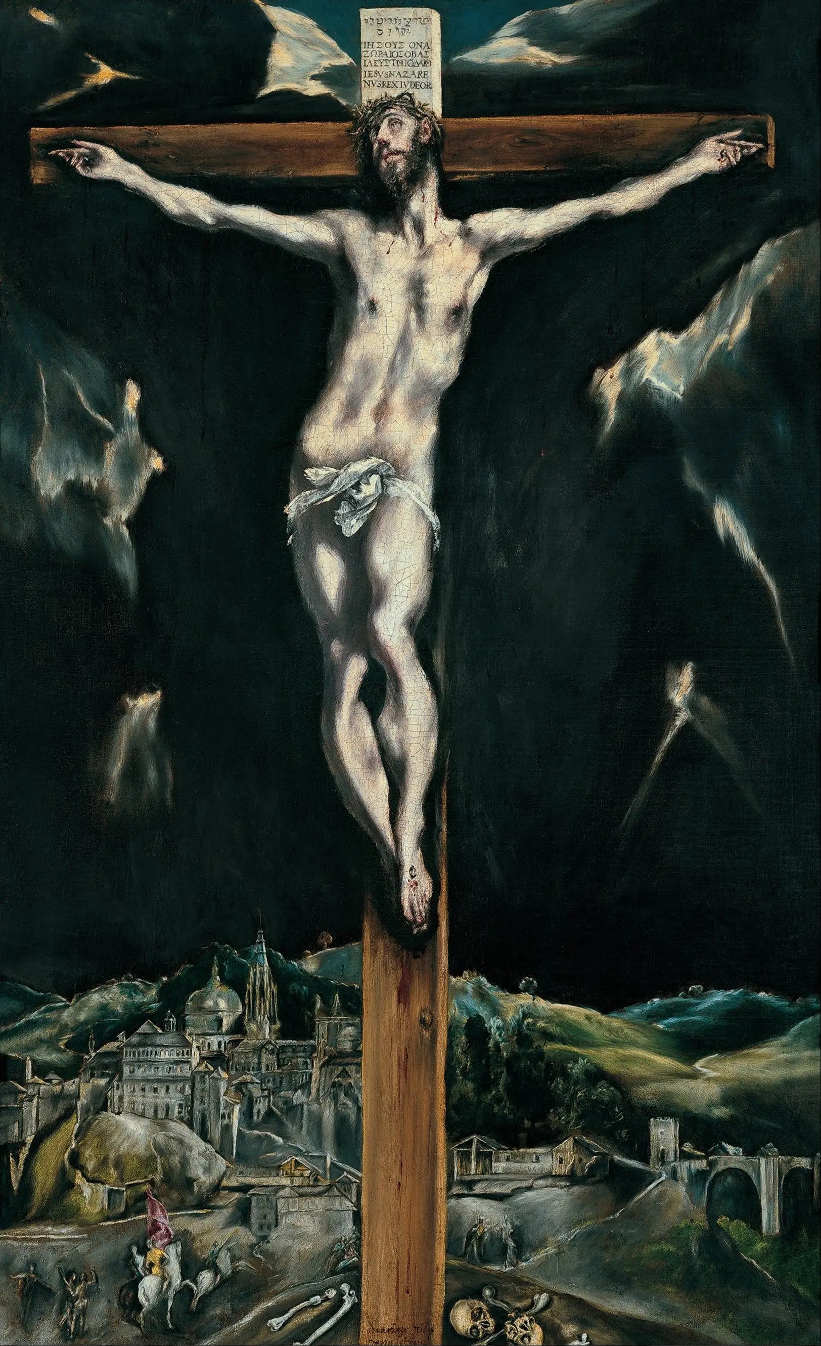 Le Christ crucifié avec Tolède en arrière-plan - El Greco - Alpha Reproduction