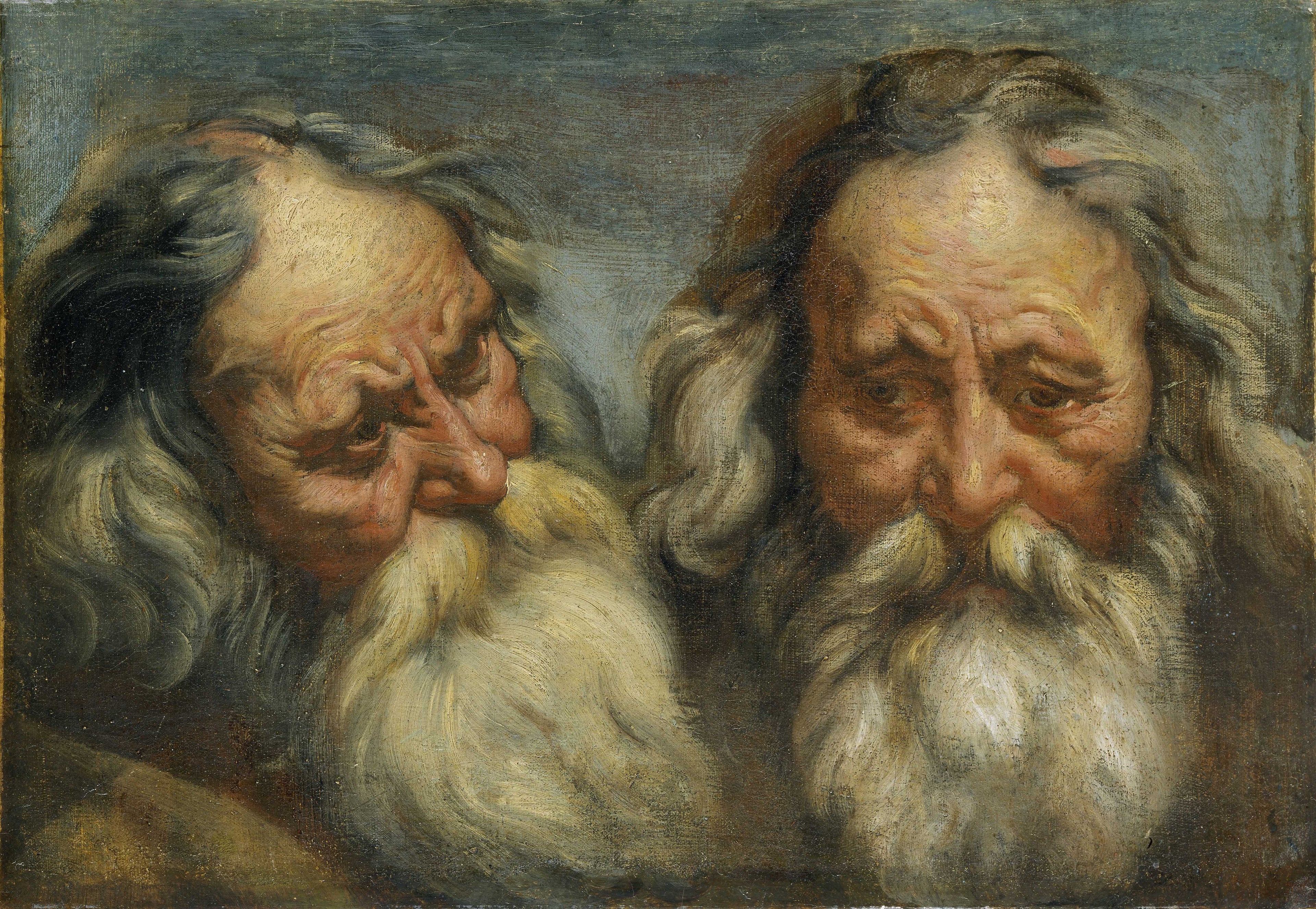 Double étude d'une tête de vieillard - Jacob Jordaens