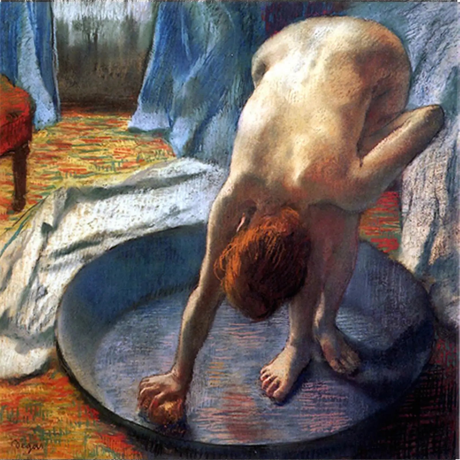 Reproduction du tableau « Femme à la bassine - Edgar Degas » par Alpha Reproduction en peinture à l’huile