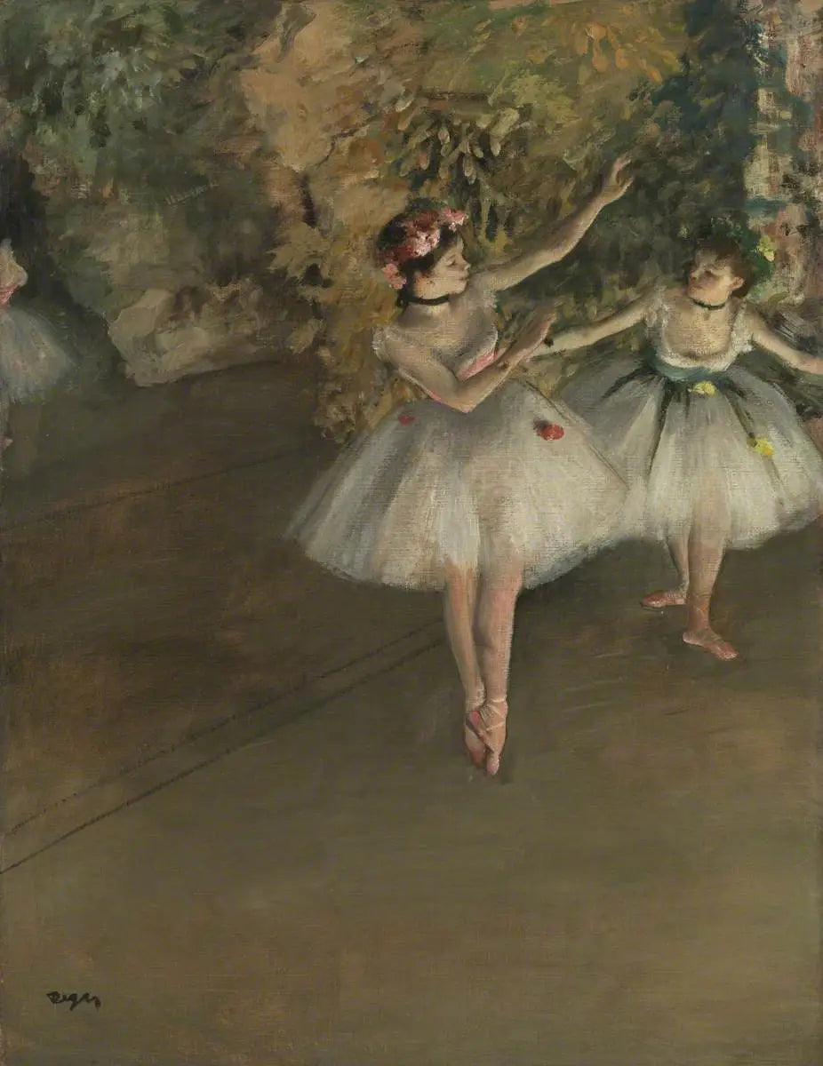 Reproduction du tableau « Deux danseurs sur une scène - Edgar Degas » par Alpha Reproduction en peinture à l’huile