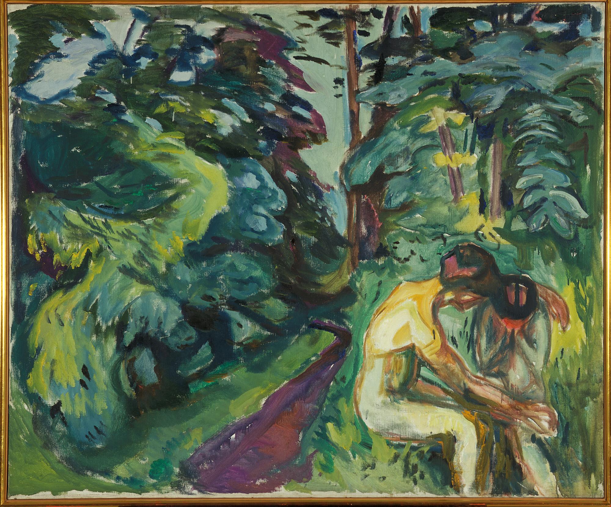 Reproduction du tableau « Consolation dans la forêt - Edvard Munch » par Alpha Reproduction en peinture à l’huile