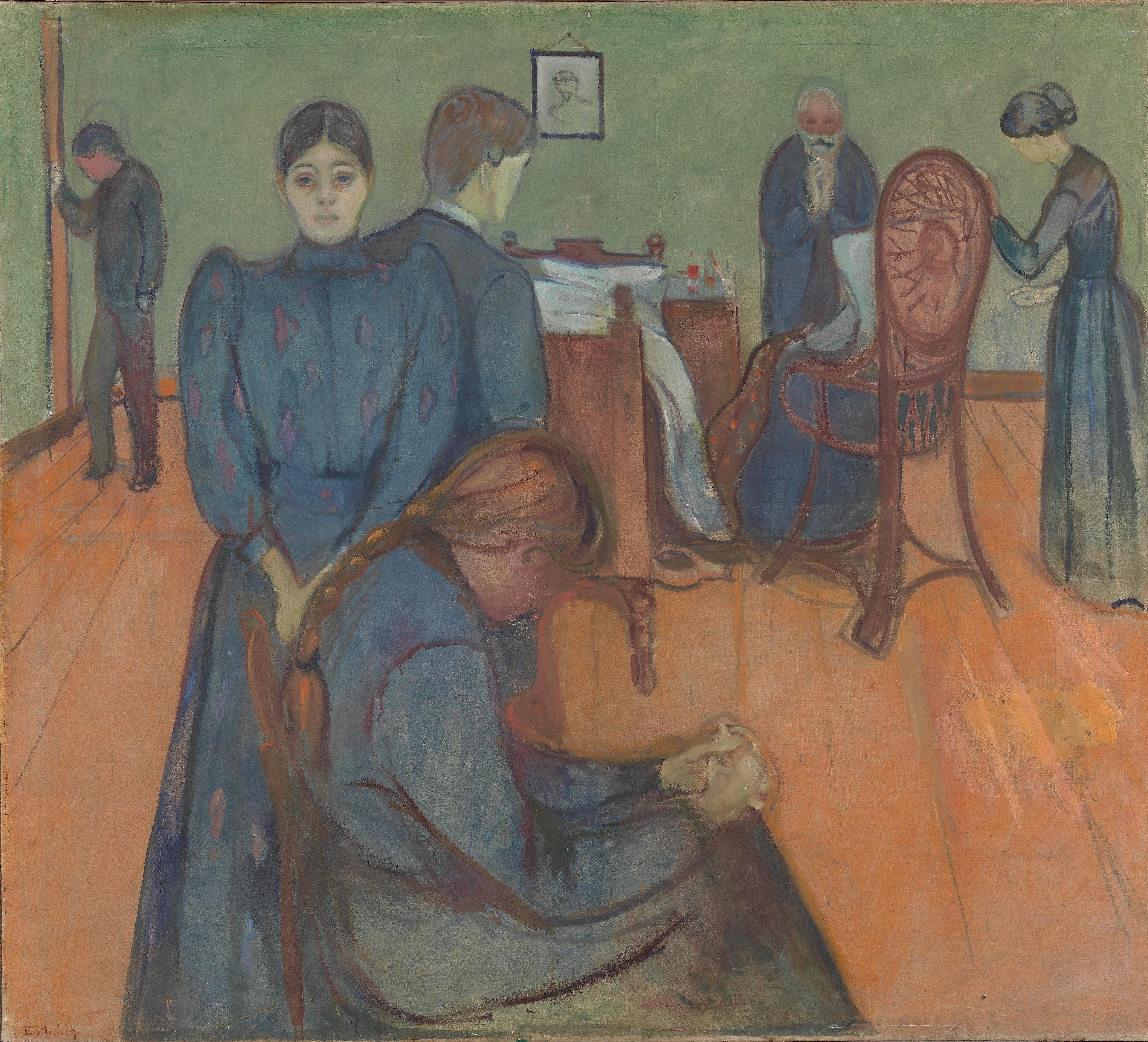 Reproduction du tableau « La Mort dans la chambre du malade - Edvard Munch » par Alpha Reproduction en peinture à l’huile