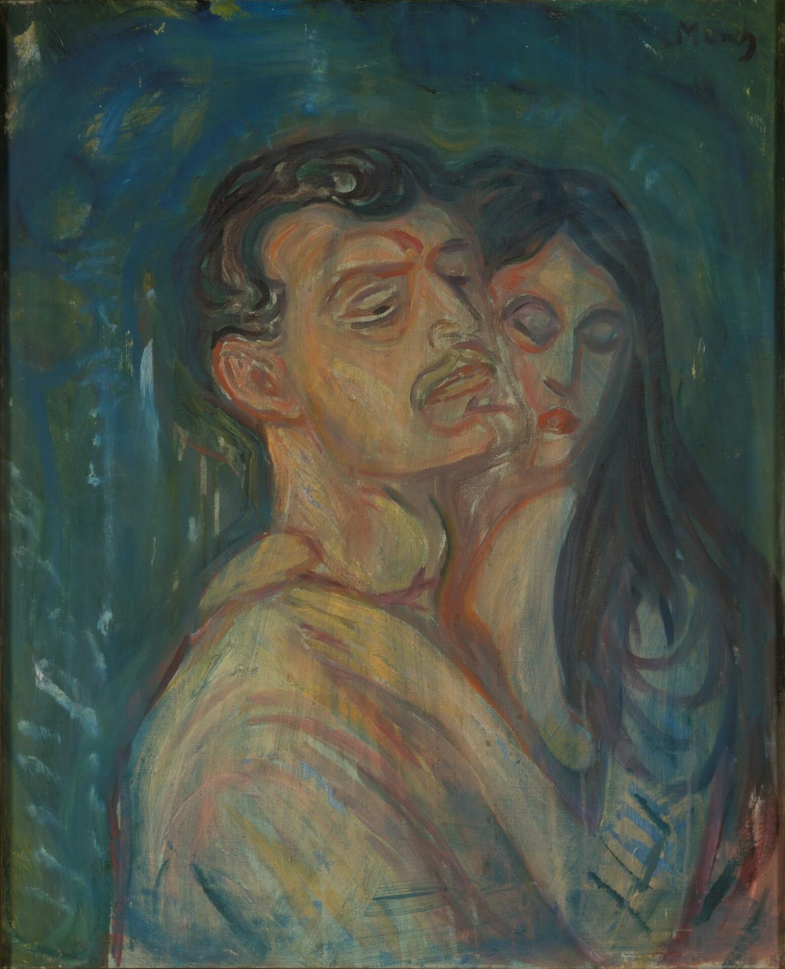 Reproduction du tableau « Tête contre tête - Edvard Munch » par Alpha Reproduction en peinture à l’huile