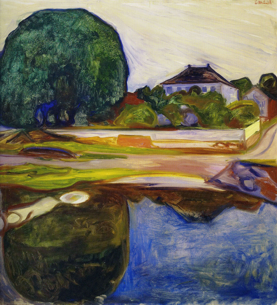 Reproduction du tableau « Kiøsterudgården - Edvard Munch » par Alpha Reproduction en peinture à l’huile