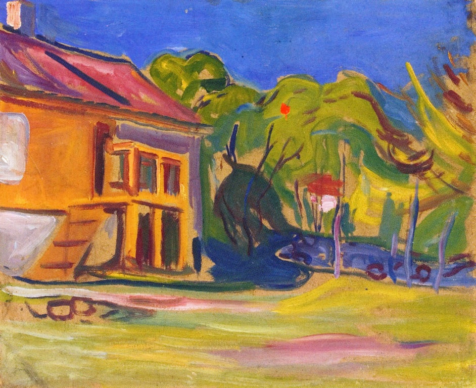 Reproduction du tableau « Munch's Maison à Åsgardstrand - Edvard Munch » par Alpha Reproduction en peinture à l’huile