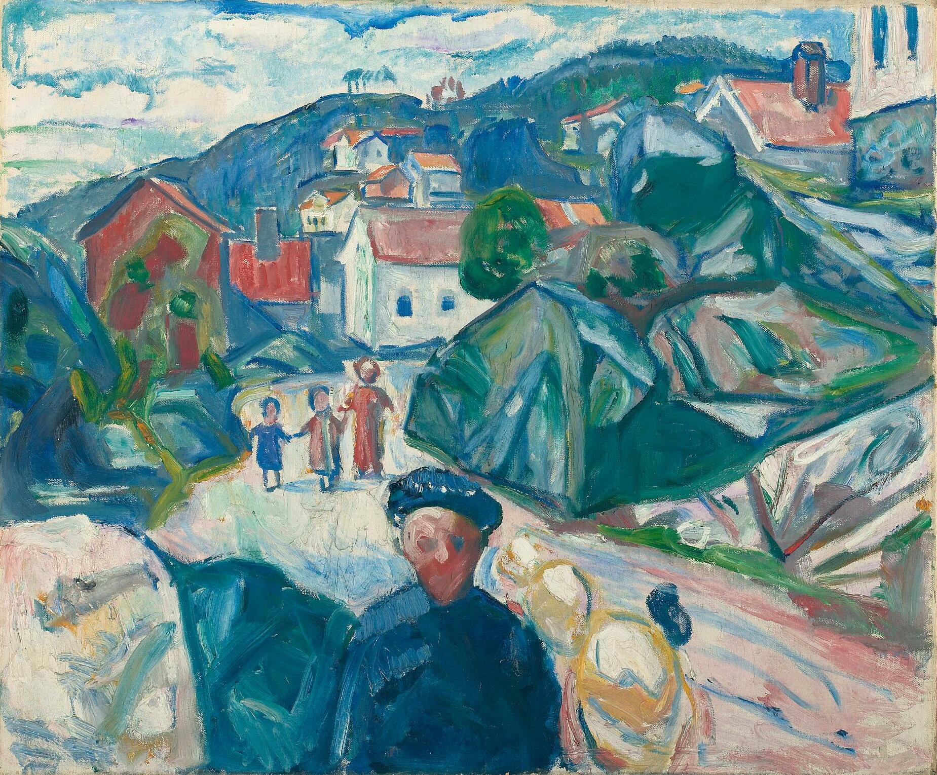 Reproduction du tableau « rue de Kragerø - Edvard Munch » par Alpha Reproduction en peinture à l’huile