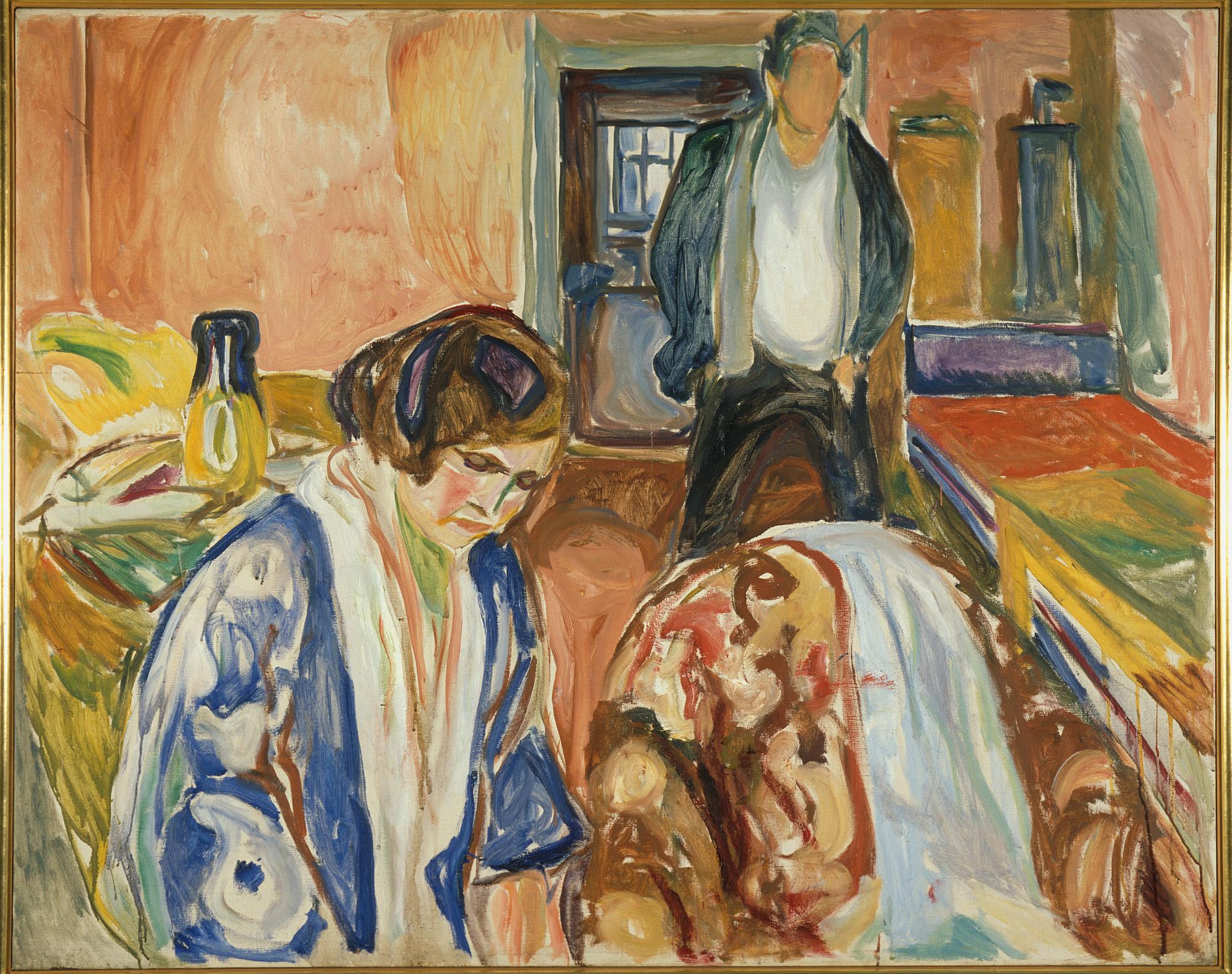 Reproduction du tableau « L'Artiste et son modèle - Edvard Munch » par Alpha Reproduction en peinture à l’huile