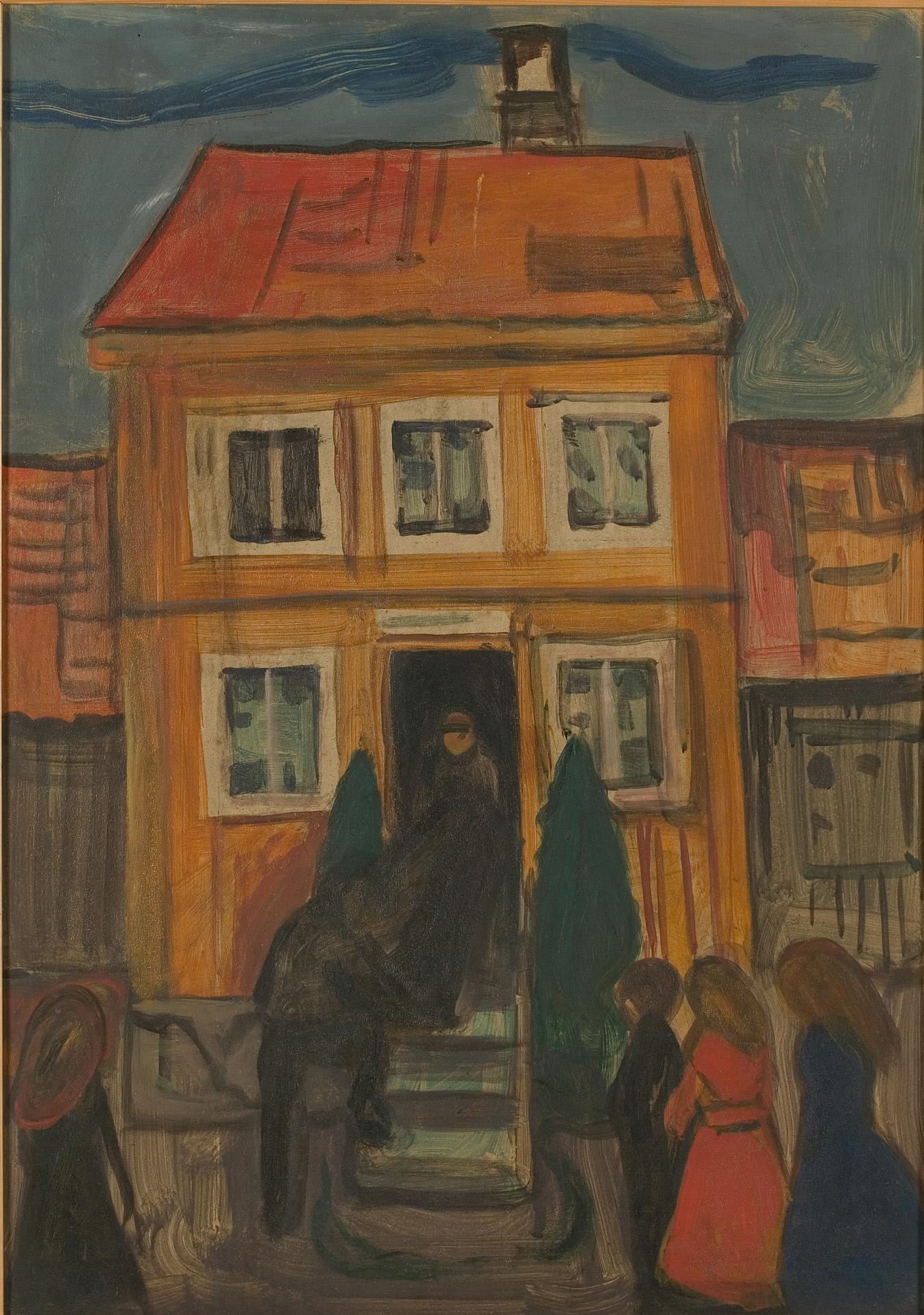 Reproduction du tableau « Le cercueil est emmené - Edvard Munch » par Alpha Reproduction en peinture à l’huile