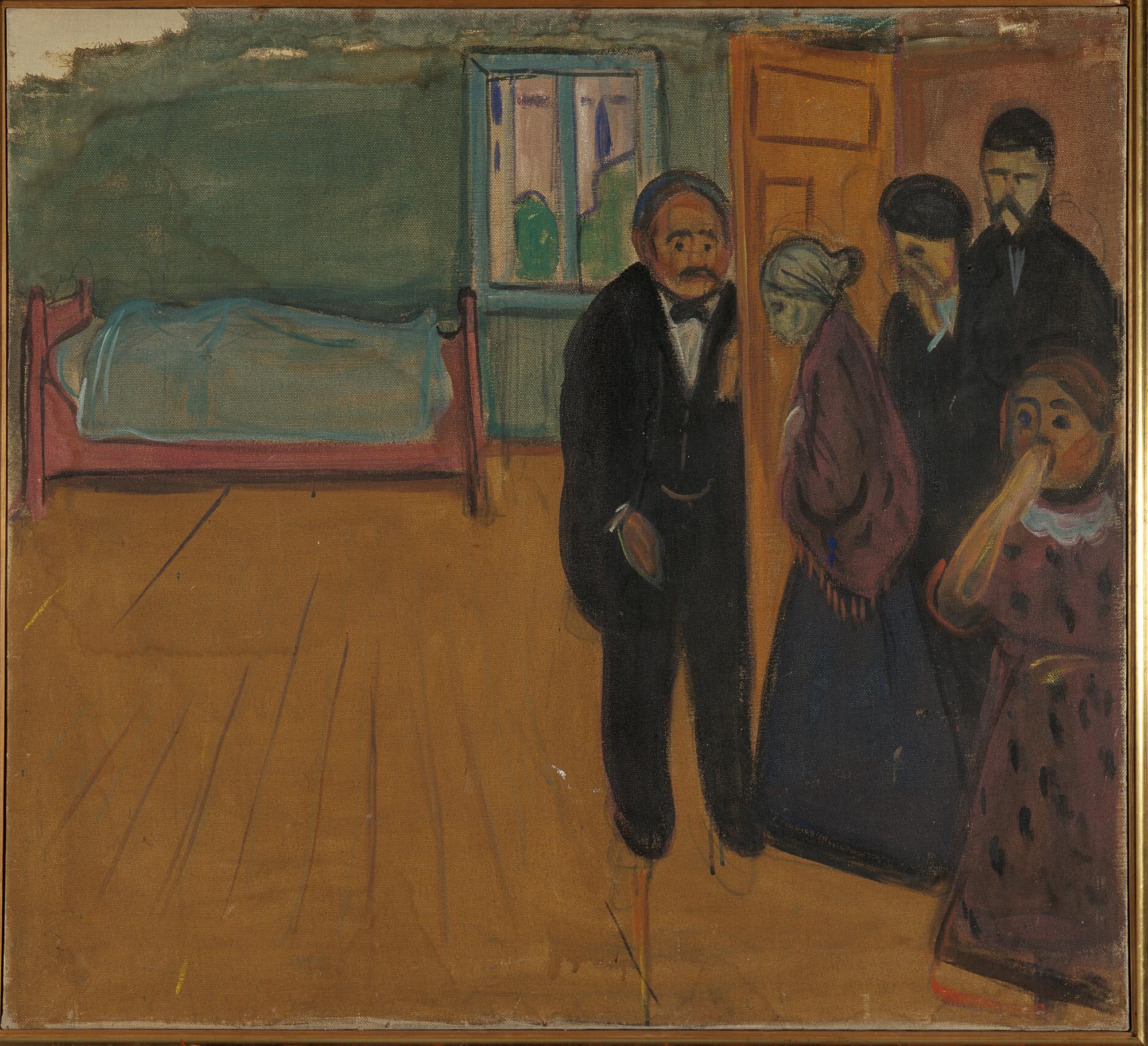 Reproduction du tableau « L'Odeur de la mort - Edvard Munch » par Alpha Reproduction en peinture à l’huile