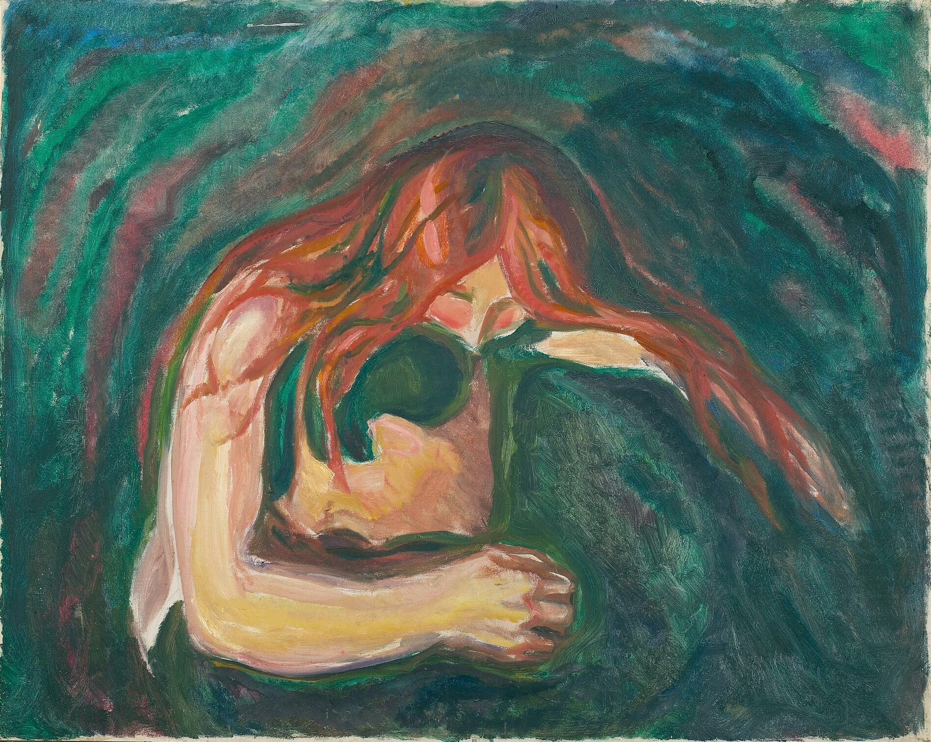 Reproduction du tableau « Vampire - Edvard Munch » par Alpha Reproduction en peinture à l’huile