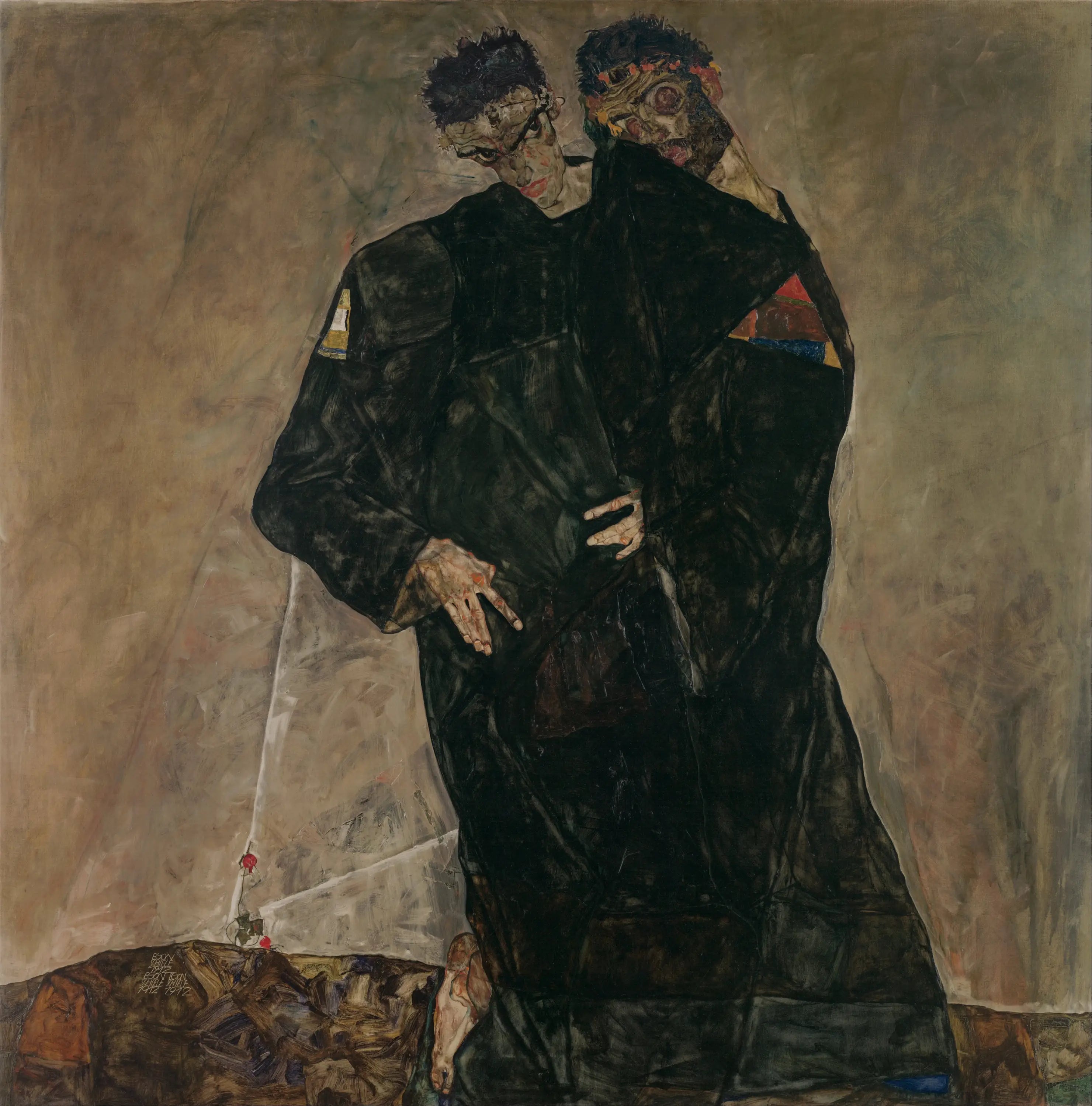 Reproduction du tableau « Les Ermites - Egon Schiele » par Alpha Reproduction en peinture à l’huile