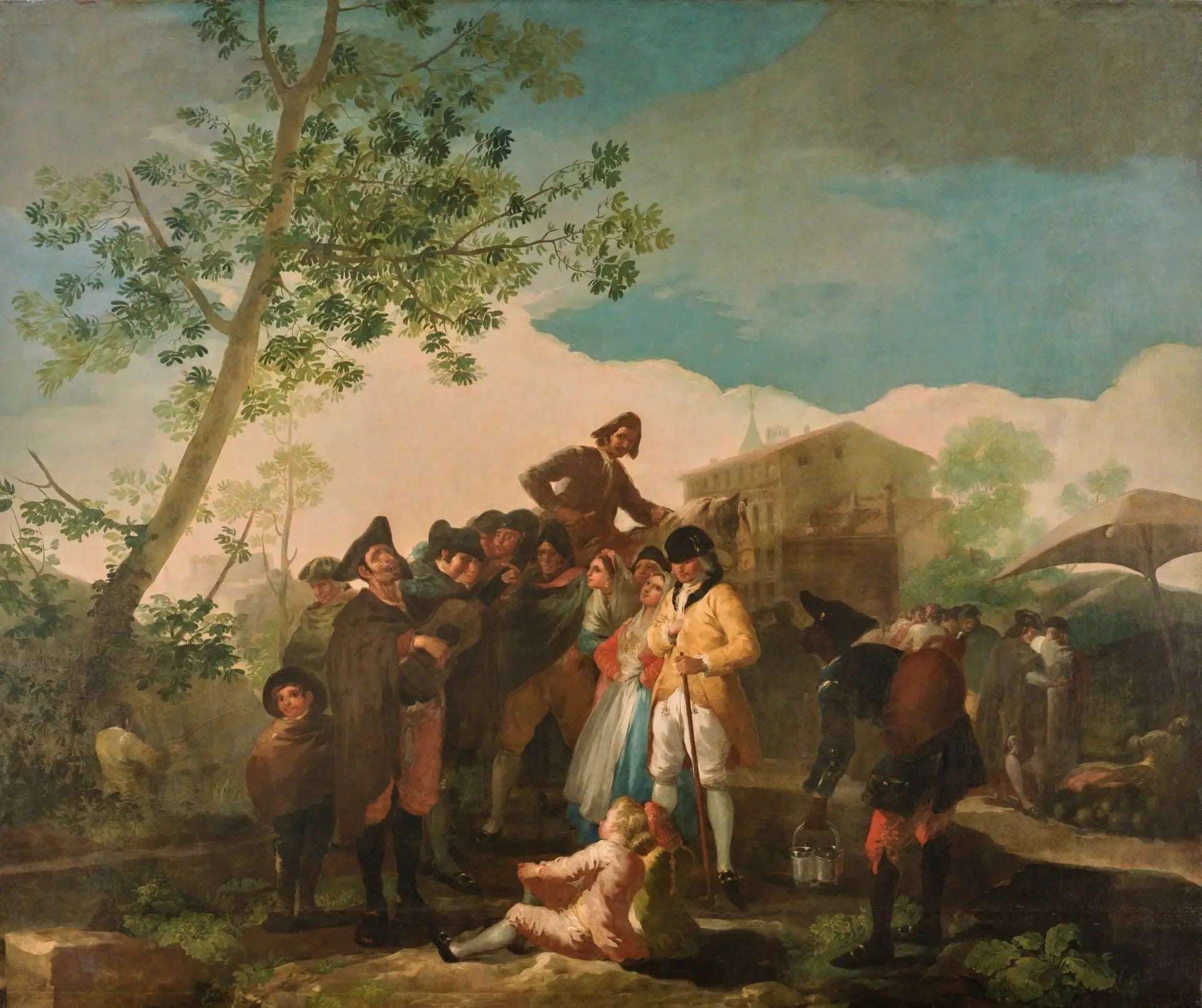Reproduction du tableau « Aveugle à la guitare - Francisco de Goya » par Alpha Reproduction en peinture à l’huile